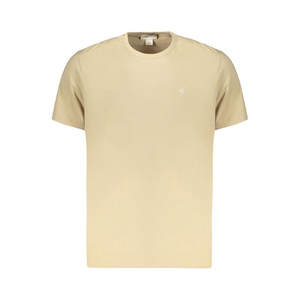 Calvin Klein Beiges Baumwoll-Herren-T-Shirt