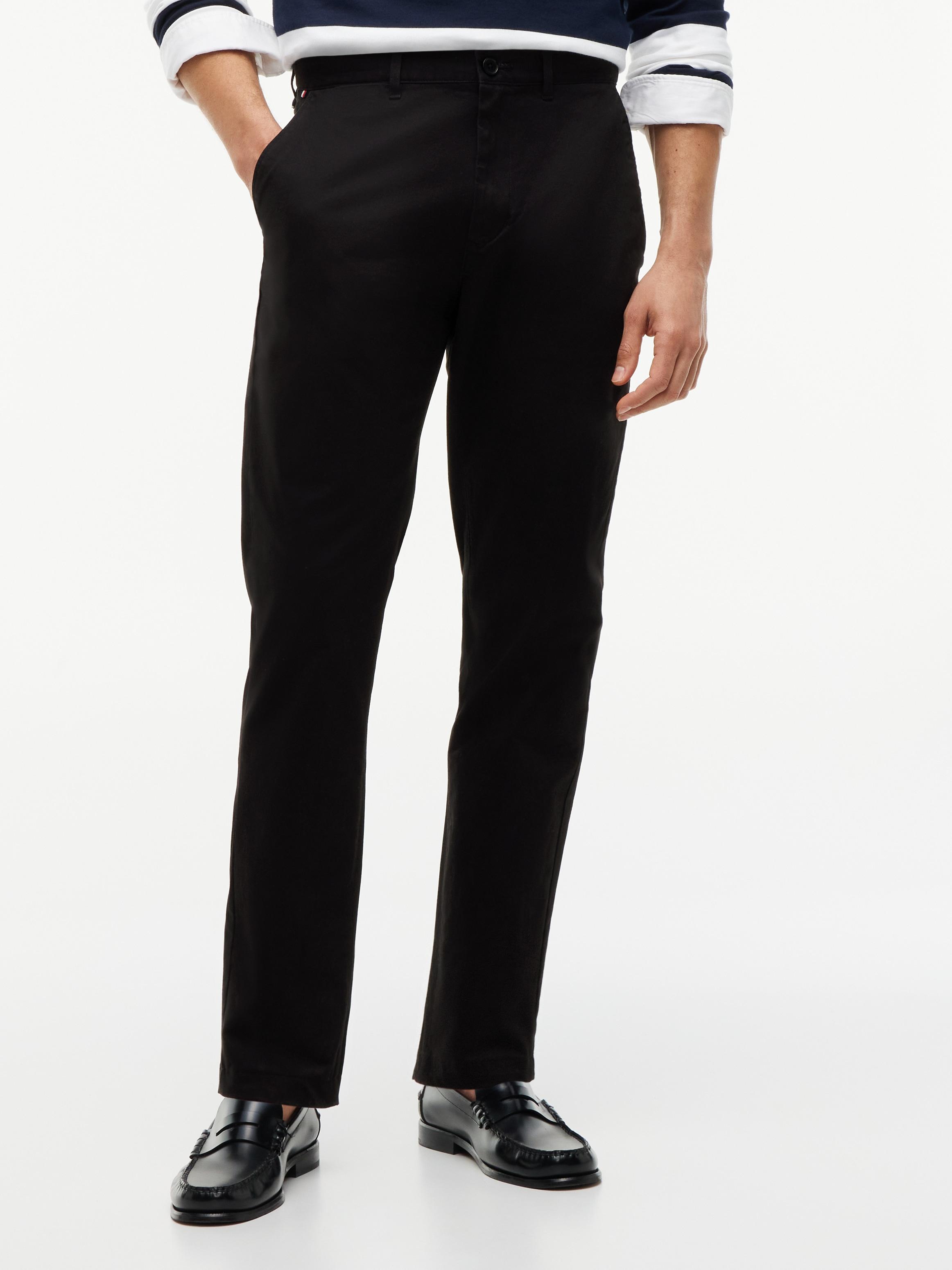 Chinohose Tommy Hilfiger "Core Harlem Essential", Herren, Gr. 40, LäNge 30, Schwarz, Twill, Obermaterial: 97% Baumwolle, 3% Elasthan, Unifarben, Normal, Hosen Chinohose, Tapered Fit