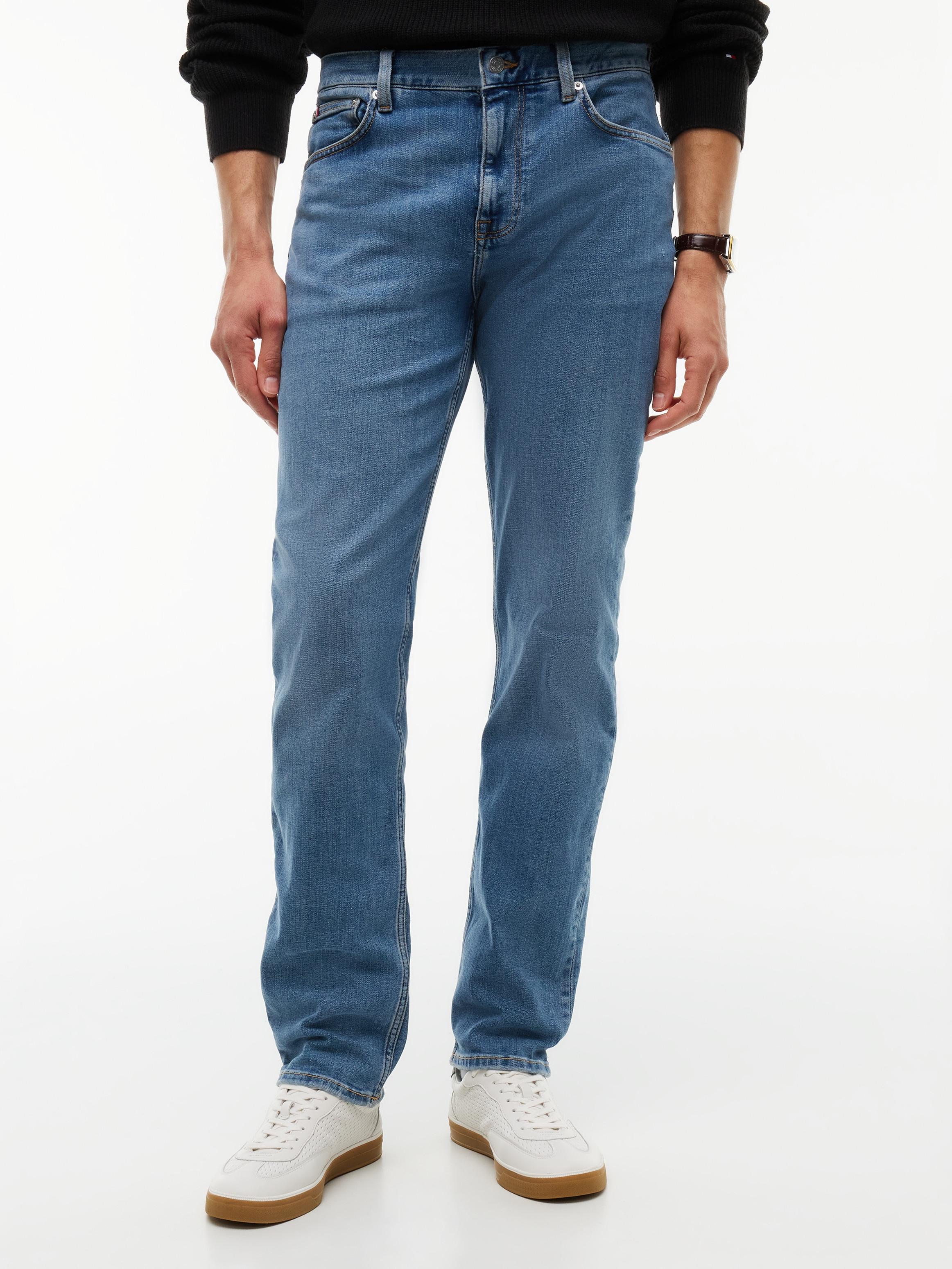 Straight-Jeans Tommy Hilfiger "Core Denton", Herren, Gr. 30, LäNge 32, Blau (Light Blau), Denim/Jeans, Obermaterial: 94% Baumwolle, 4% Elastomultiester, 2% Elasthan, Straight Fit, Jeans Straight-Jeans