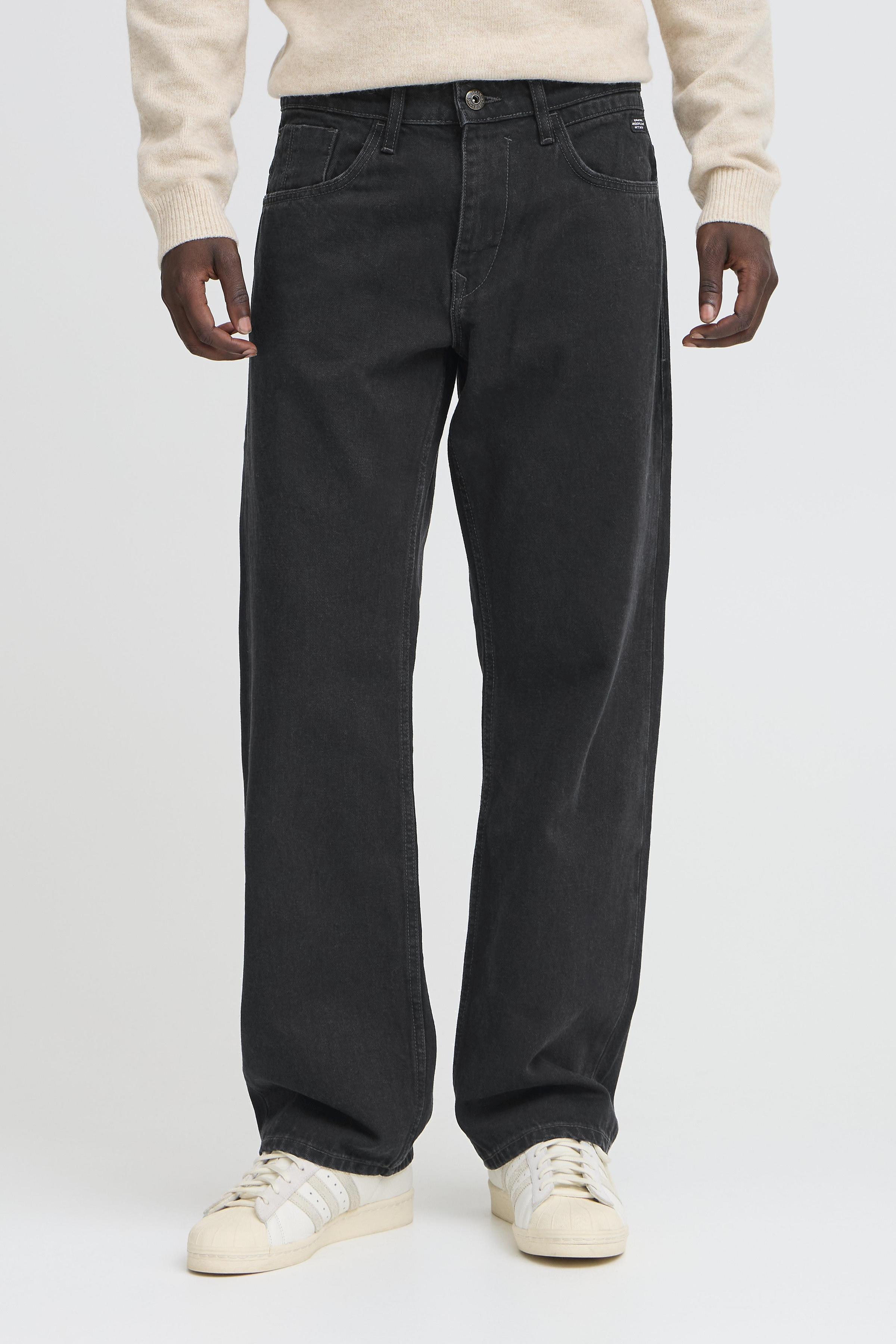 Loose-Fit-Jeans Blend "Bhflake Loose Fit Jeans", Herren, Gr. 33, LäNge 32, Blau (Denim Schwarz), Denim/Jeans, Obermaterial: 82% Baumwolle, 16% Polyester, 2% Elasthan, Abriebeffekte, Relaxed Fit KnöChellang, Jeans