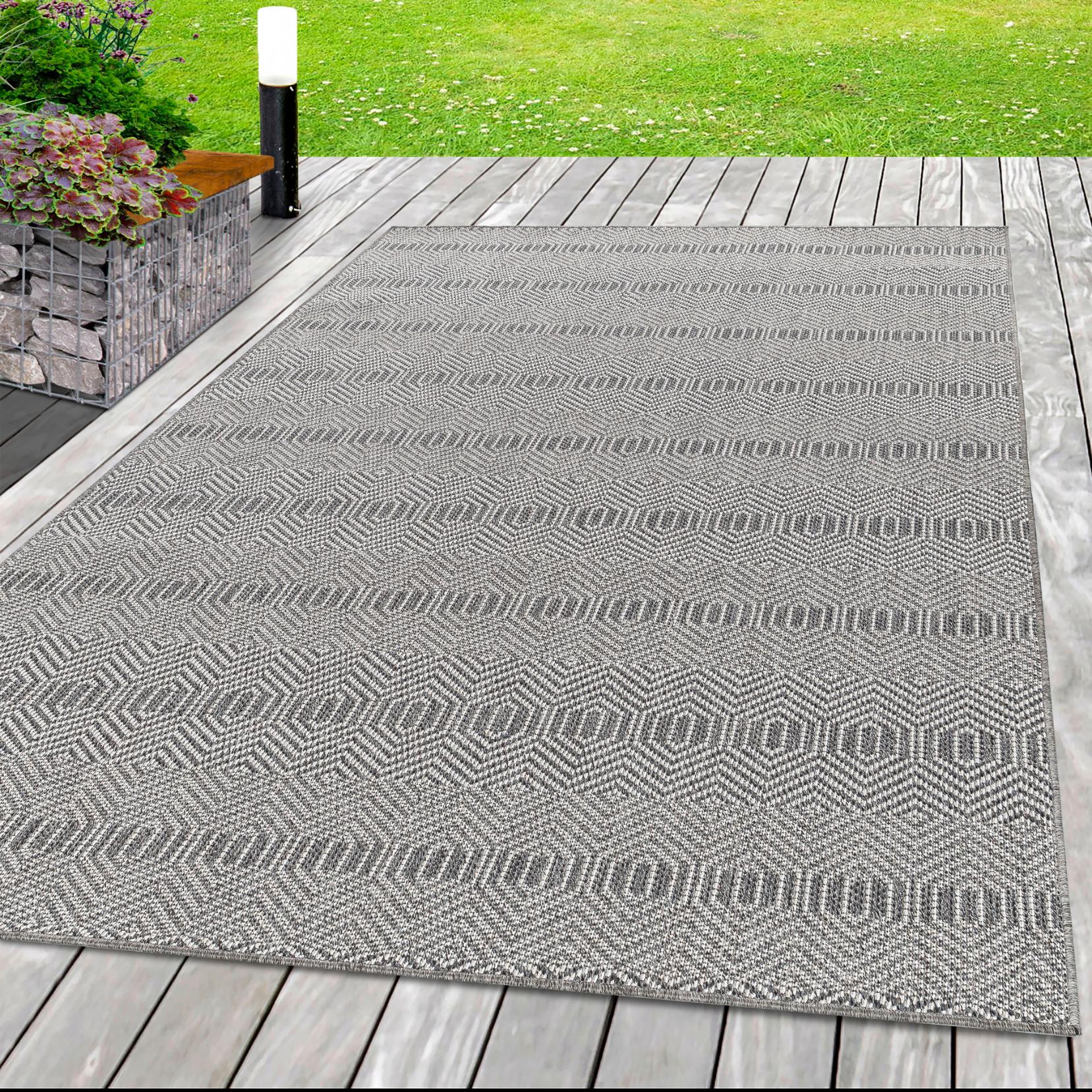 Teppich Ayyildiz Teppiche "Aruba", Grau, B:120Cm H:6Mm L:170Cm, Polypropylen, Teppiche, Teppich, LäUfer, Pflegeleicht, Modern, In- Und Outdoor Geeignet