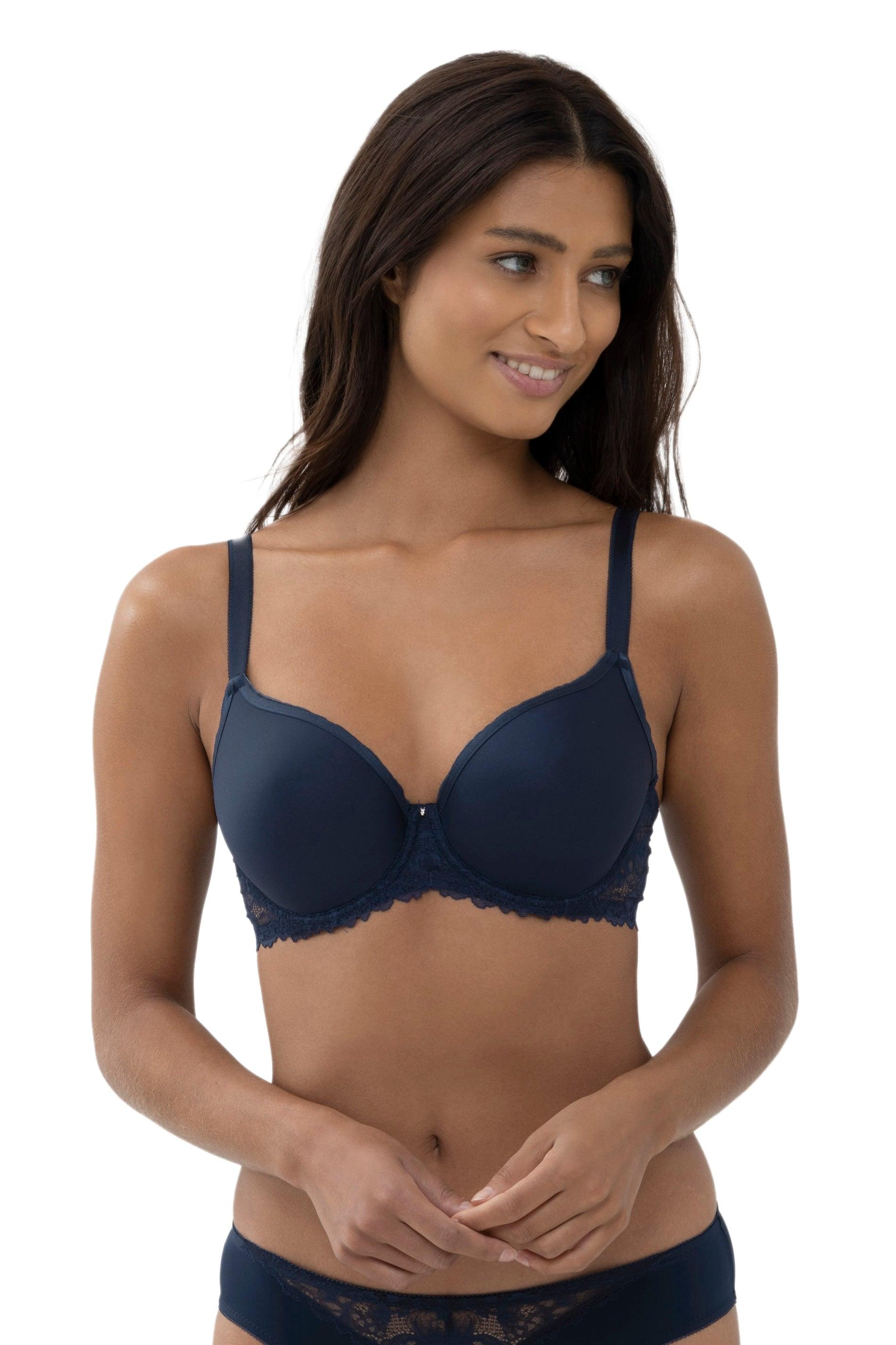 BüGel-Bh Mey "Luxurious", Damen, Gr. 85, Cup A, Blau (Night Blau), Obermaterial: 60% Polyamid, 31% Polyester, 9% Elasthan, Bhs BüGel-Bh, Zweifarbige Spitze, ZierträGer Verstellbar, Full-Cup