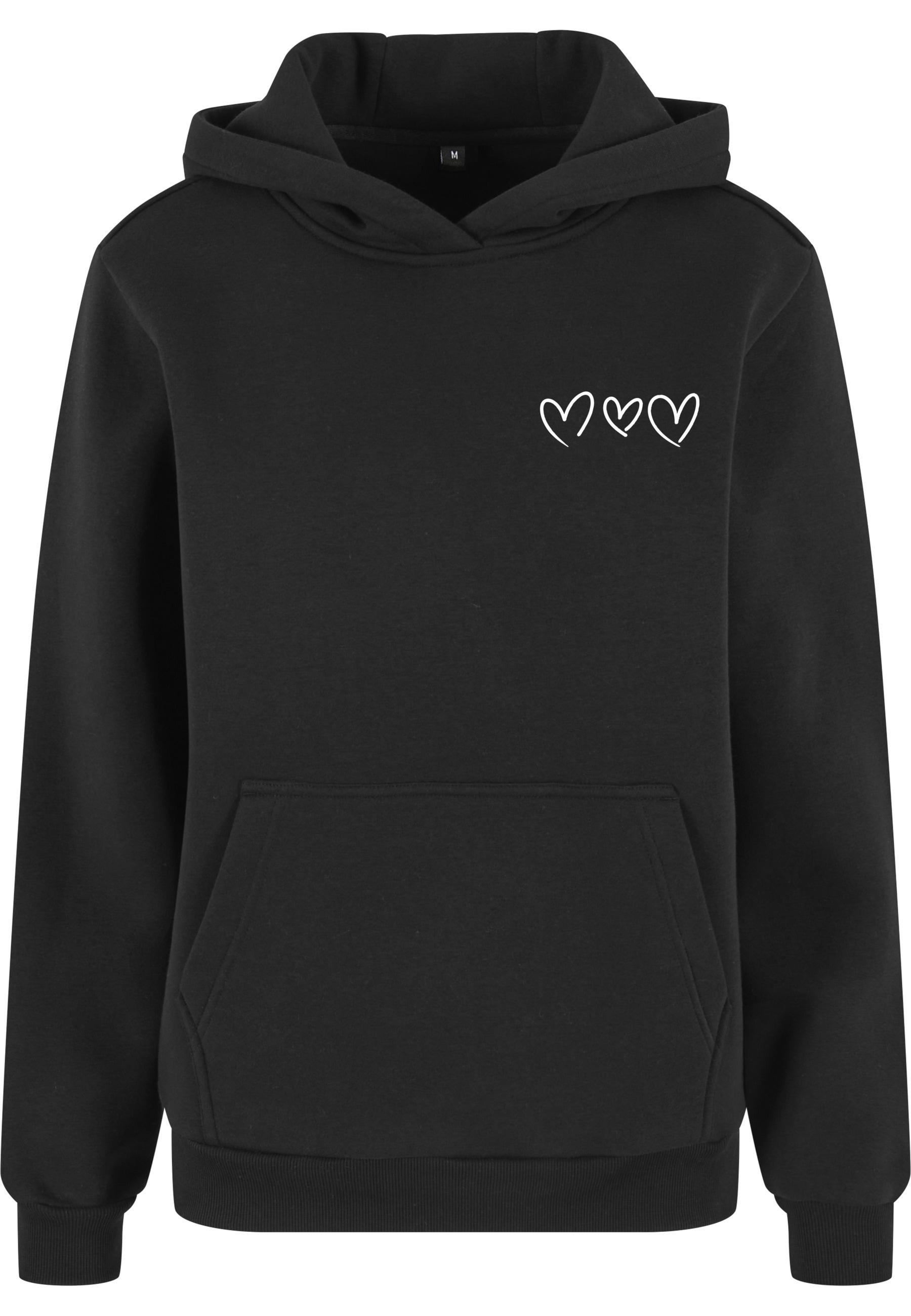 Kapuzensweatshirt Miss Tee "Miss Tee Always Trust Your Heart Ladies Fluffy Hoody", Damen, Gr. Xs, Schwarz, 70% Baumwolle, 30% Polyester, Bedruckt, Sweatshirts