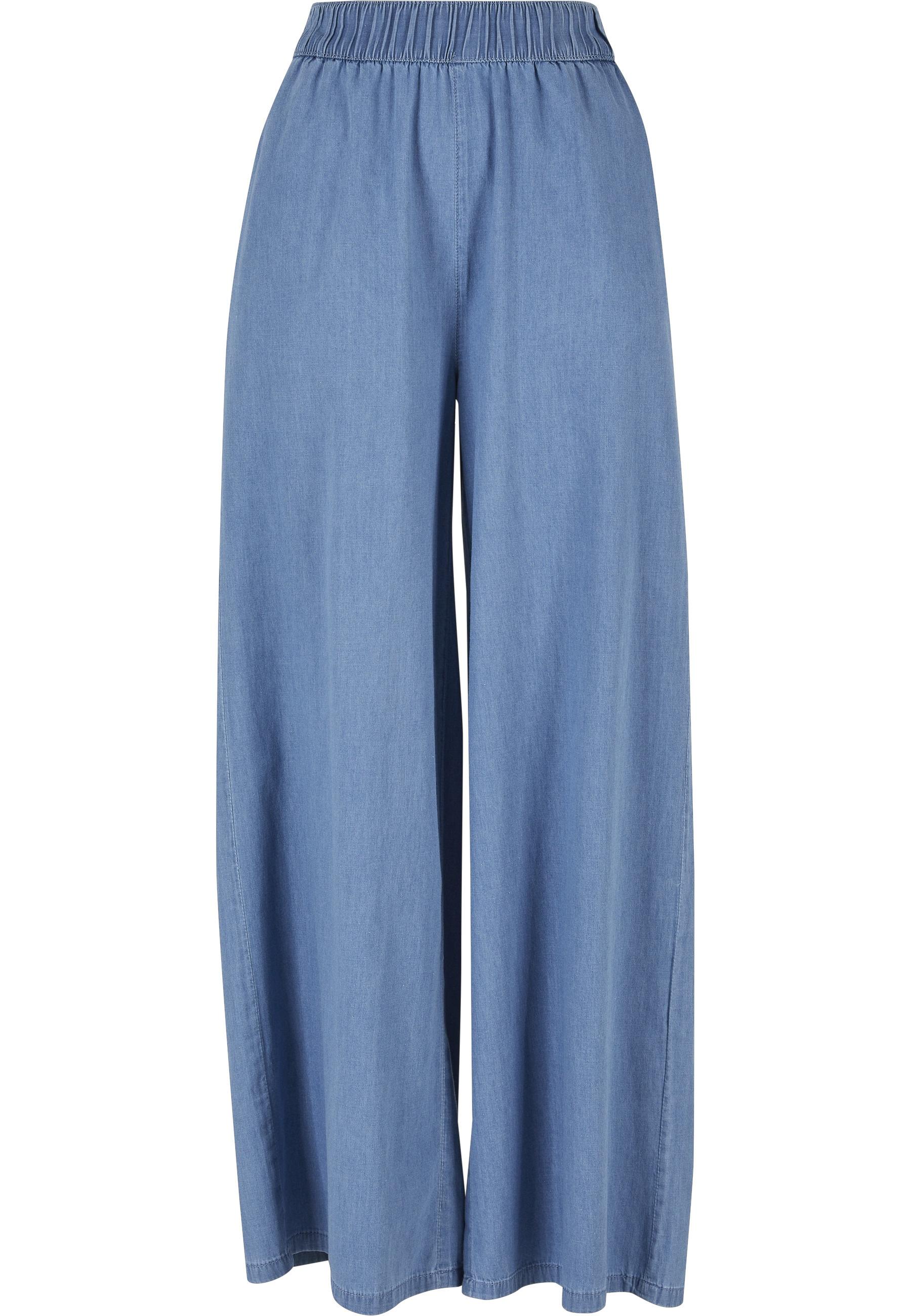 Bequeme Jeans Urban Classics "Urban Classics Damen Ladies Light Denim Wide Leg Pants", Damen, Gr. 3XL, Us-GrößEn, Skyblau Washed, 100% Baumwolle, Unifarben, Jeans