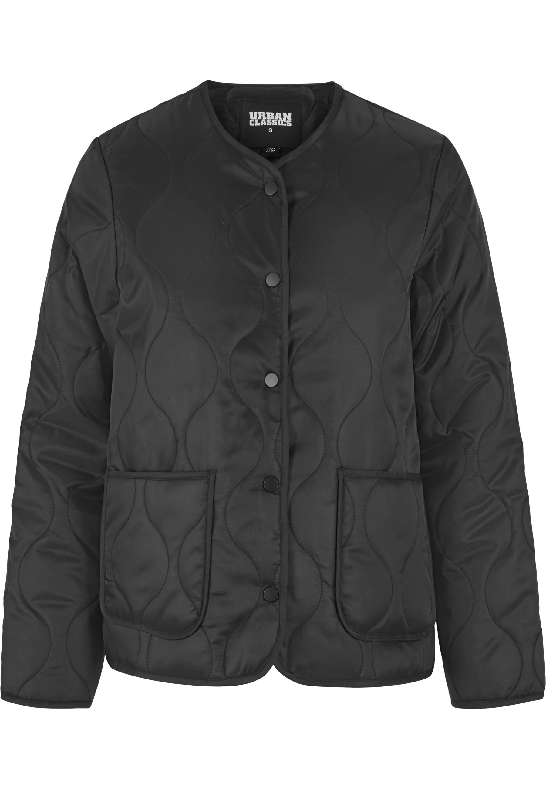 Allwetterjacke Urban Classics "Urban Classics Ladies Quilted Jacket", Damen, Gr. Xxl, Schwarz, 100% Polyamid, Unifarben, Normal, Rundhals, Jacken