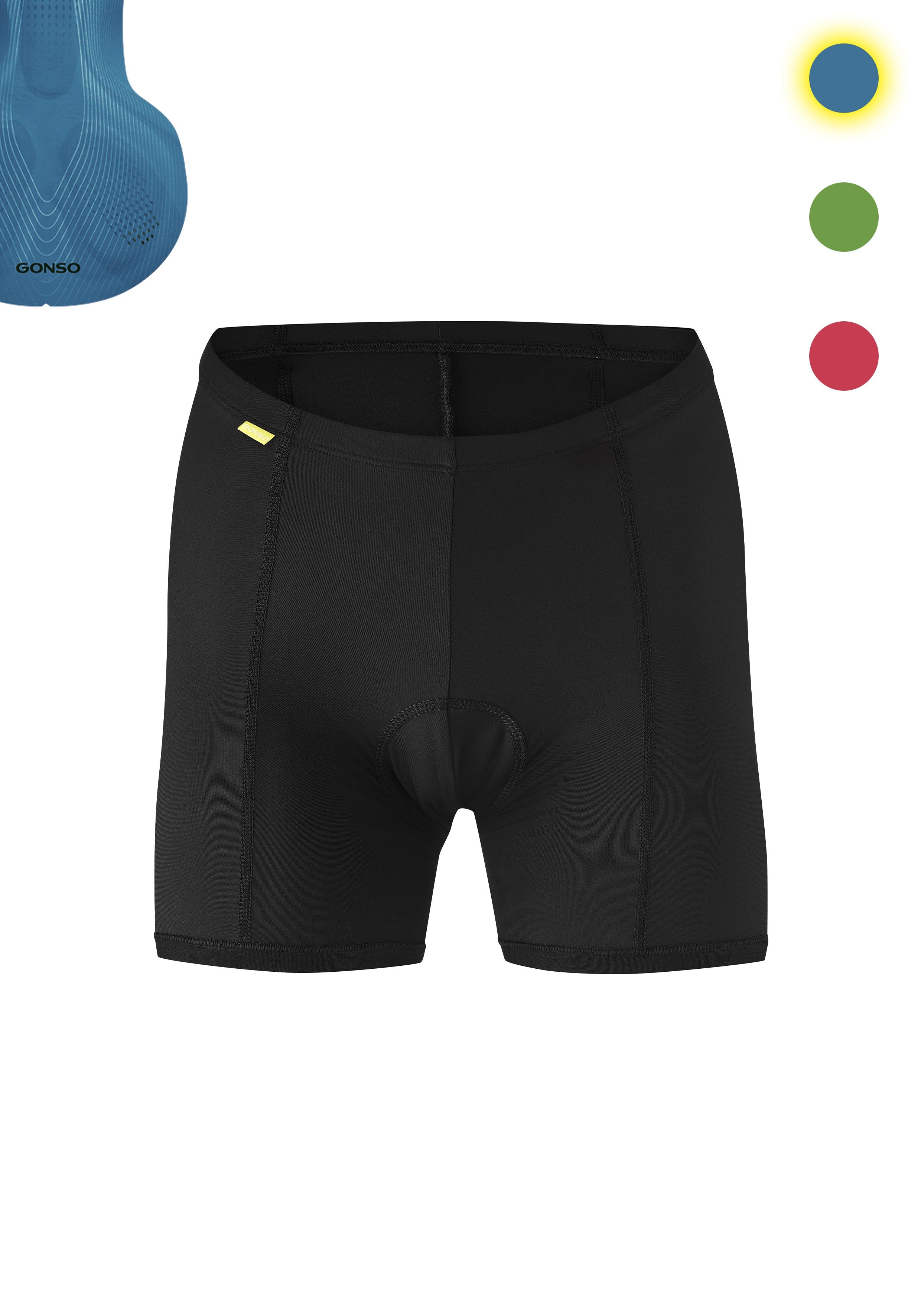 Fahrradhose Gonso "Sitivo U W", Damen, Gr. 48, NormalgrößEn, Schwarz (Blau), 92% Polyamid, 8% Elasthan, Hosen Fahrradhose, Damen Fahrradunterhose, Radhose Mit Speziellem Sitzpolster, Tight Fit