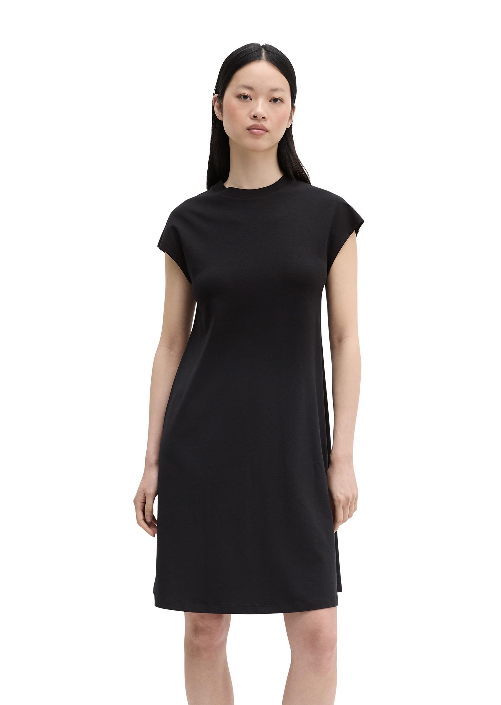 Jerseykleid Marc O'polo, Damen, Gr. M, N-Gr, Deep Night Blau, Jersey, Obermaterial: 48% Baumwolle, 48% Modal, 4% Elasthan, Regular Fit Kniefrei, Rundhals, Kleider Jerseykleid, Regular Mit Tencel Modal