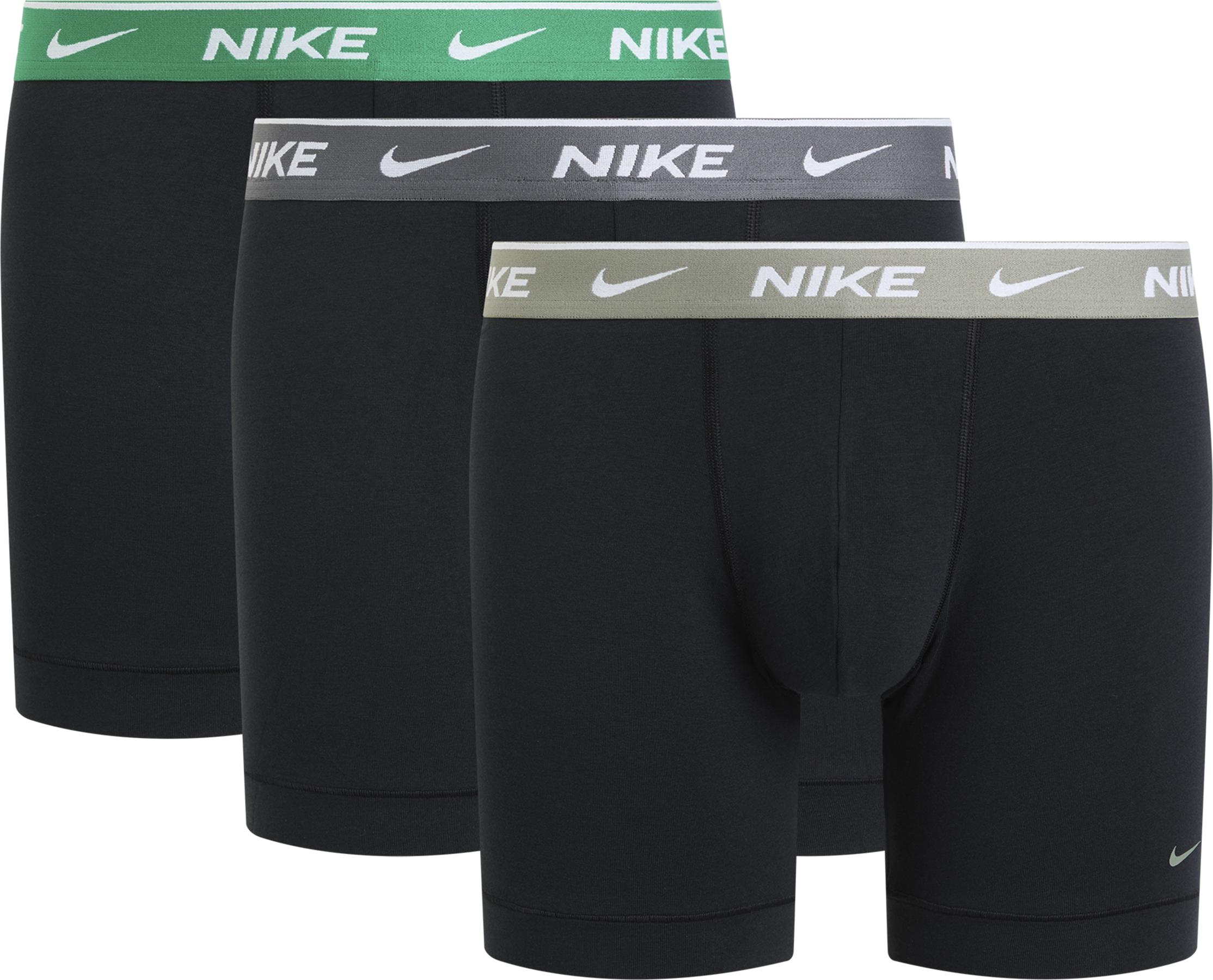 Boxer Nike Underwear "Boxer Brief 3PK", Herren, Gr. M, 3 Stk., Military, Jersey, Obermaterial: 95% Baumwolle, 5% Elasthan, KöRpernah, Unterhosen, Mit Logo-Elastikbund