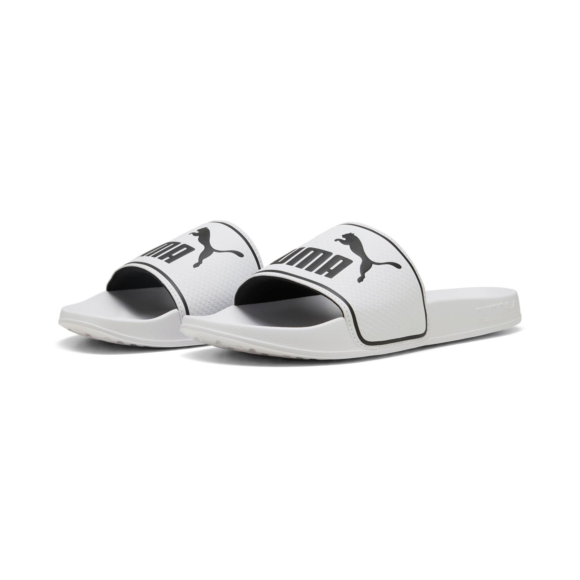 Badesandale Puma "Leadcat 20 Bx" Gr. 37, Weiß (Puma Weiß, Puma Schwarz), Schuhe, Damen, 37, Synthetik, Unifarben, Gepolsterter Lederriemen, Geformtes FußBett