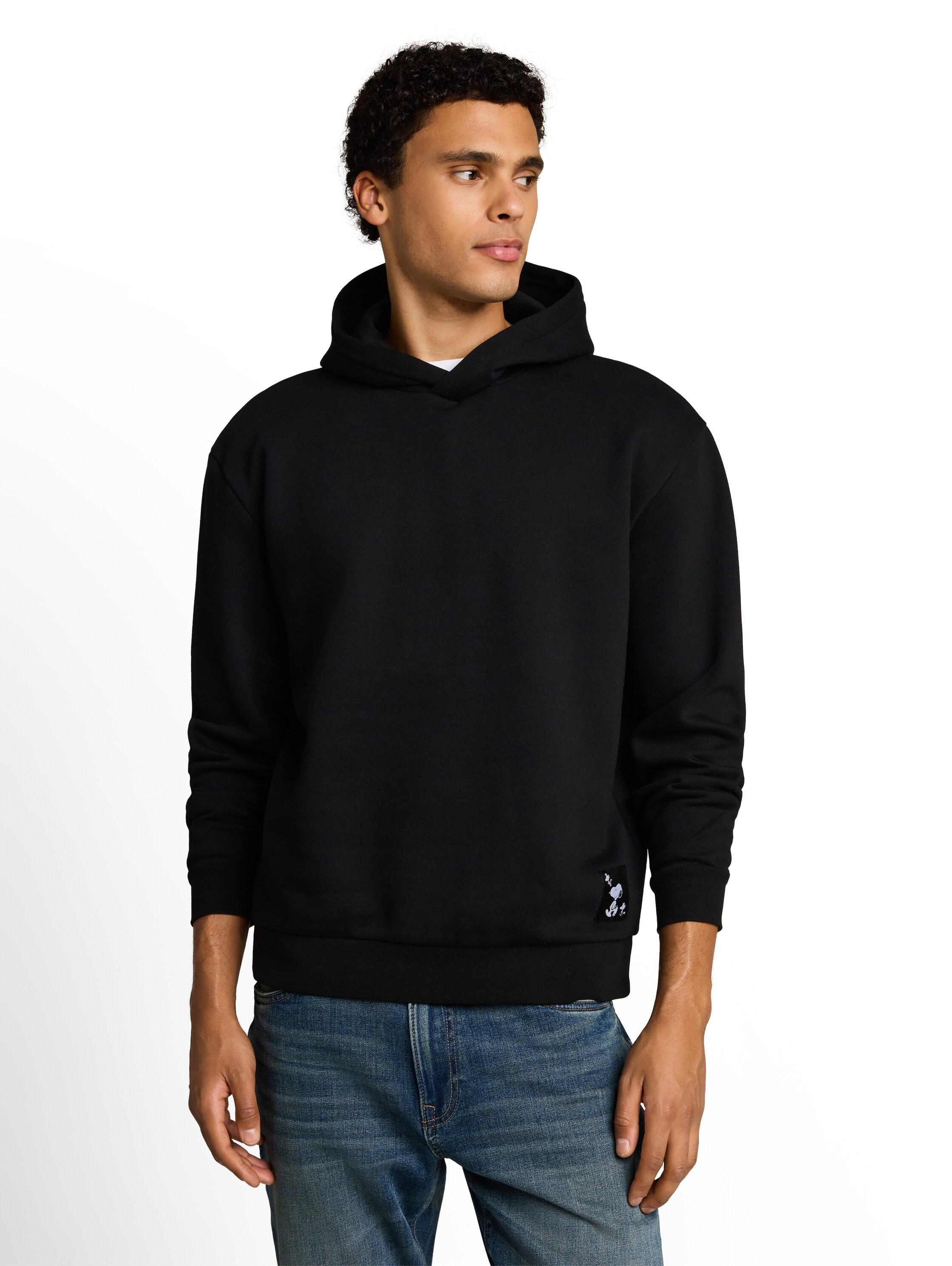 Sweatshirt Tom Tailor Denim, Herren, Gr. L, Schwarz, Sweatware, Obermaterial: 70% Baumwolle, 30% Polyester, Sweatshirts Sweatshirt