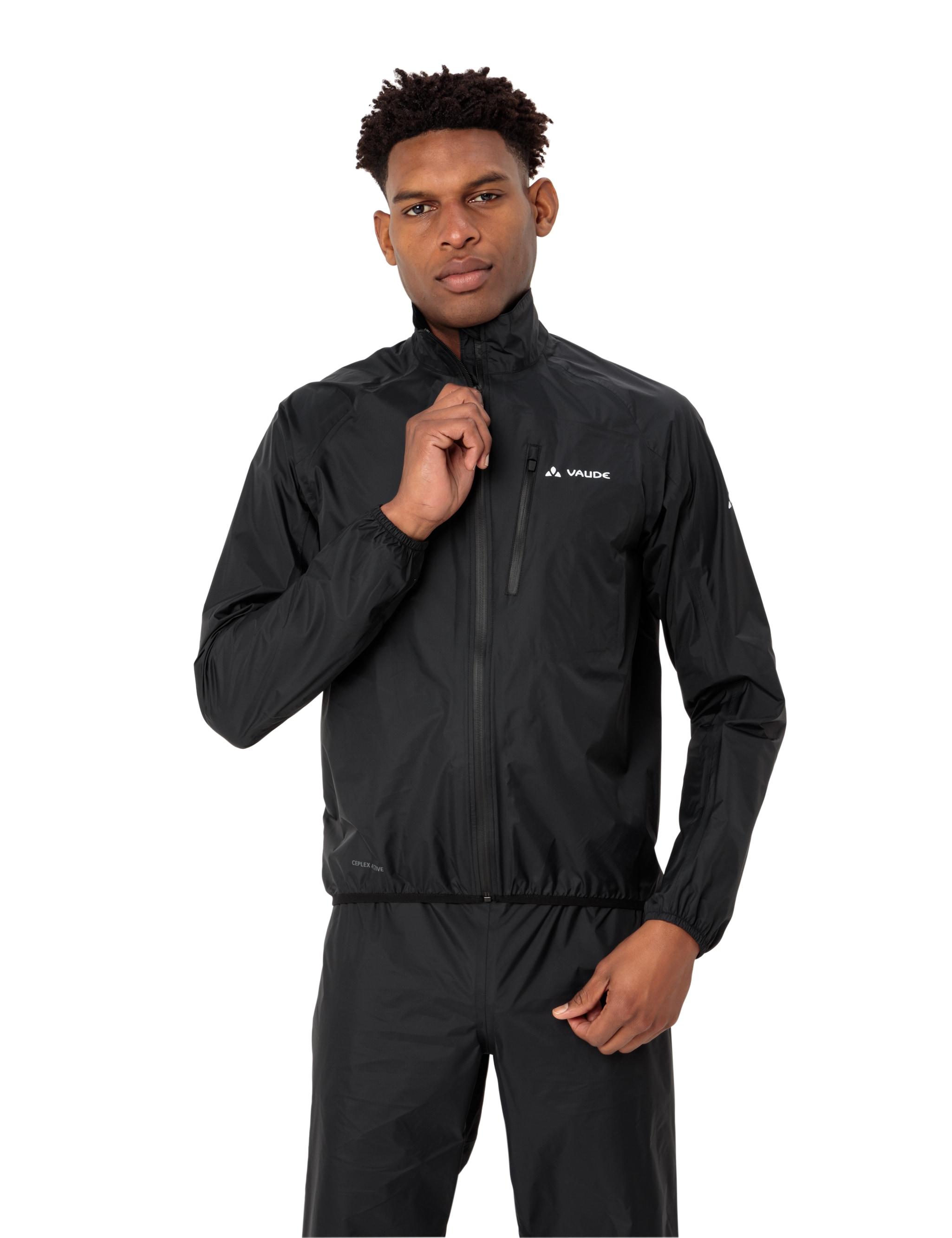 Fahrradjacke Vaude "Men's Drop Jacket Iii", Herren, Gr. 3XL, Schwarz (Schwarz, Schwarz), Obermaterial: 100% Polyester, Normal, Jacken Fahrradjacke, FüR Radsport Und Outdoor-AktivitäTen, Winddicht, Atmungsaktiv
