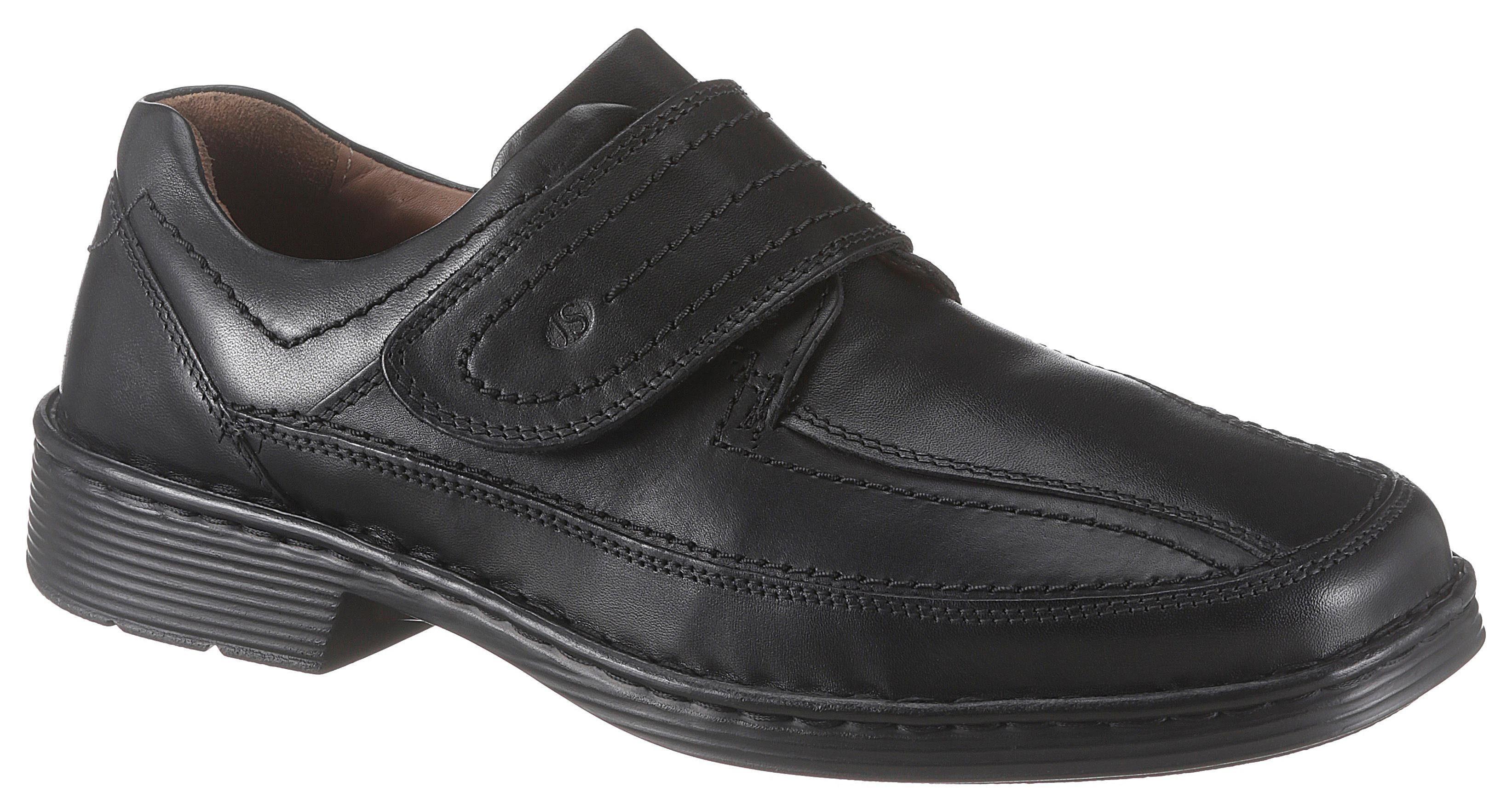 Klettschuh Josef Seibel "Bradfjord 06", Herren, Gr. 41, Schwarz, Leder, Schuhe Klettschuh, Slipper, Festtagschuh, Komfortschuh In Weiter Form