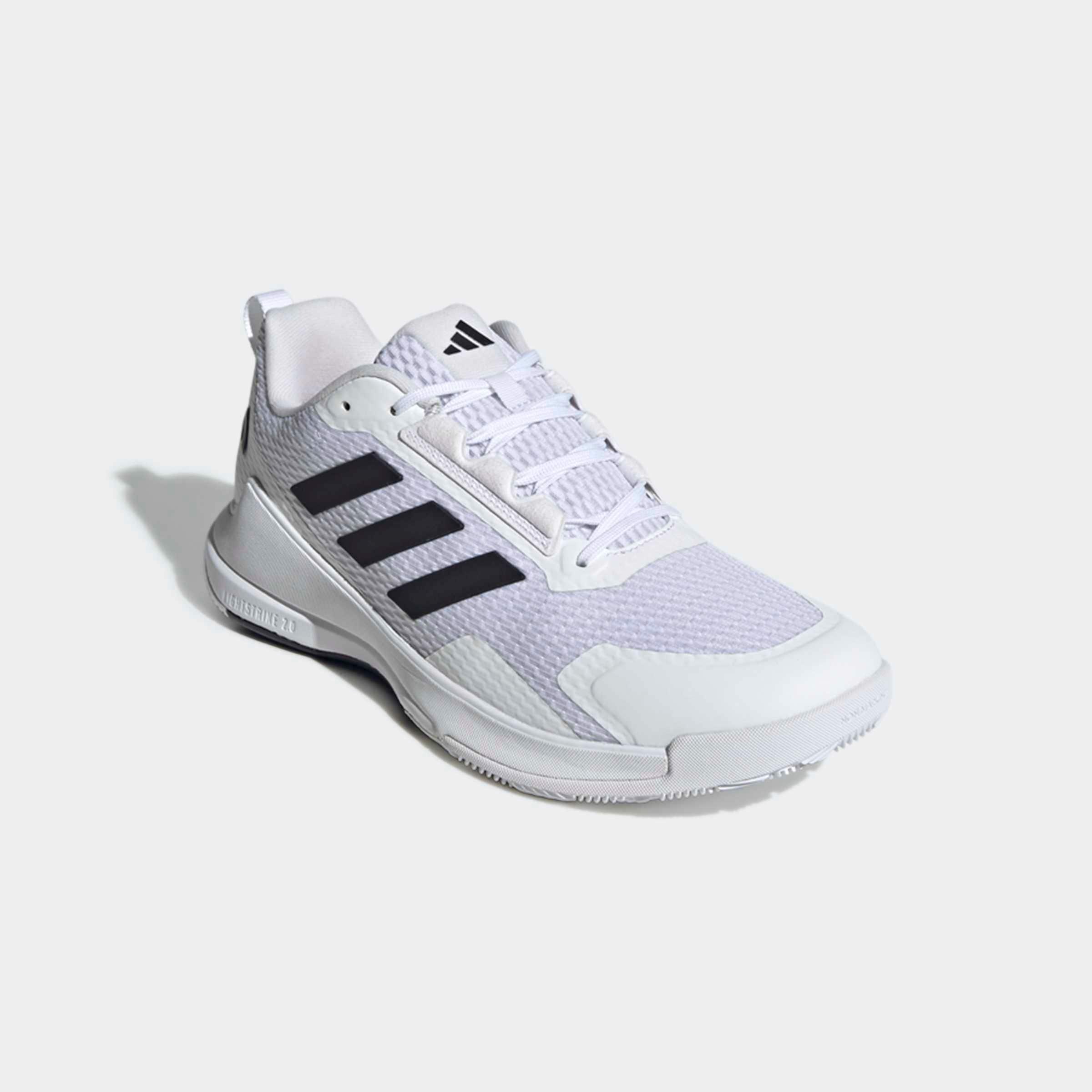 Hallenschuh Adidas Performance "Novaflight 2 Indoor", Herren, Gr. 45, Schwarz-Weiß (Ftwwht, Cschwarz, Ftwwht), Synthetik, Textil, Schuhe Hallenschuh, Volleyballschuh