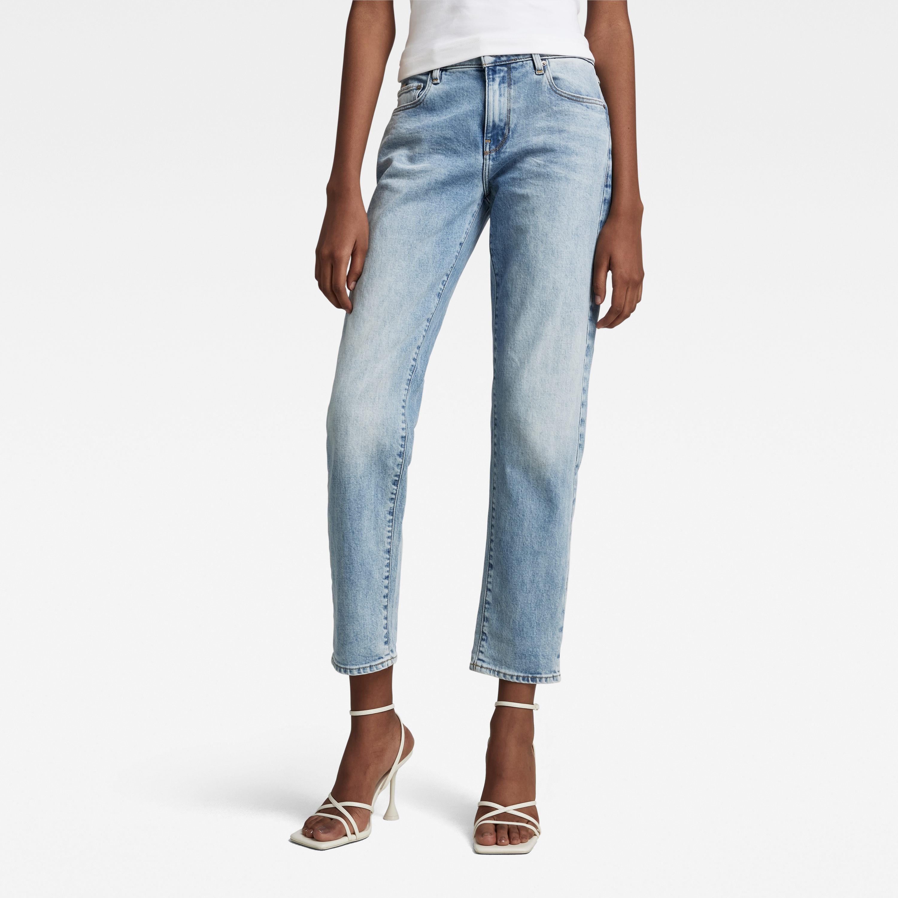 Boyfriend-Jeans G-STAR "Kate Boyfriend", Damen, Gr. 26, LäNge 34, Blau (Light Indigo), Denim/Jeans, Obermaterial: 99% Baumwolle, 1% Elasthan, Straight Fit Normal, Jeans, Mit Authentischen Used Effekten