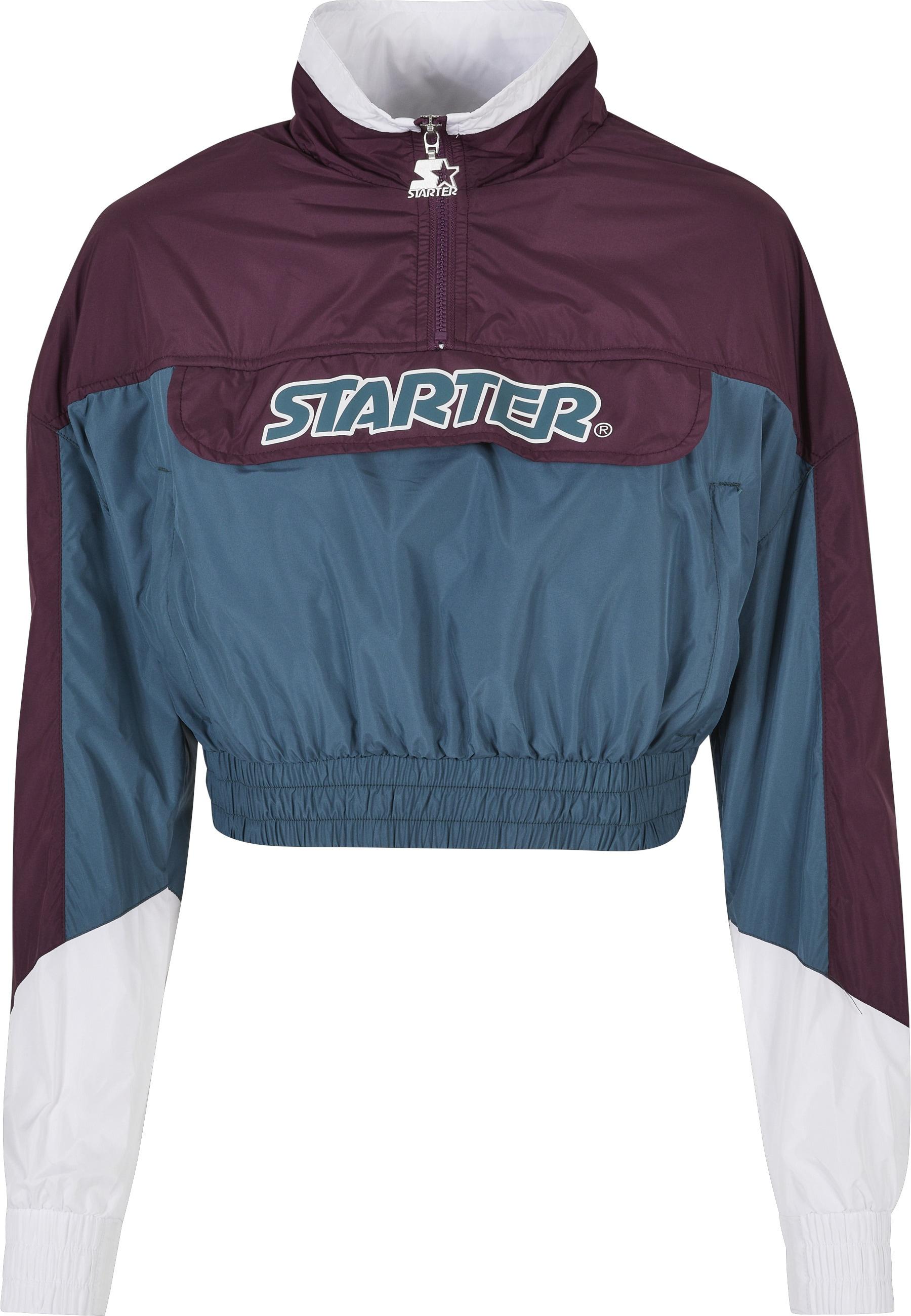 Allwetterjacke Starter Black Label "Starter Black Label Damen", Damen, Gr. L, Lila (Schwarzviolet, Teal), 100% Polyester, Unifarben, Normal, Amerikanischer Ausschnitt, Jacken