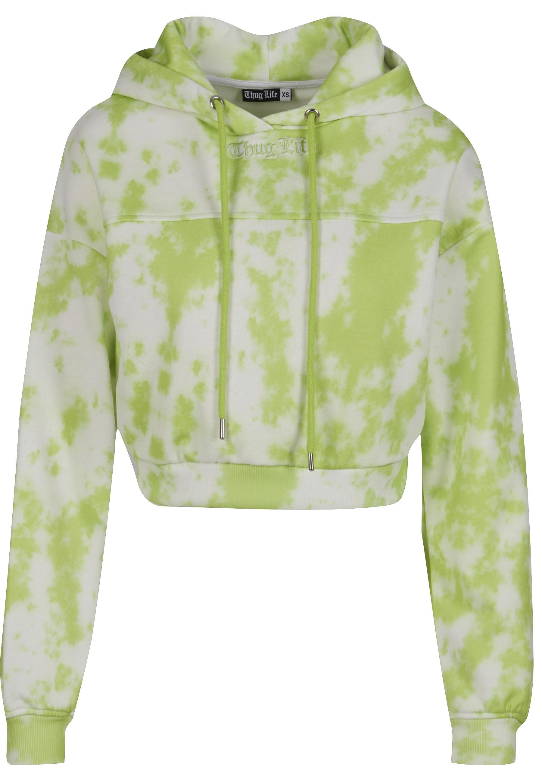 Kapuzenpullover Thug Life "Thug Life Damen Thug Life Dystopia Hoody", Damen, Gr. M, GrüN, 80% Baumwolle, 20% Polyester, Mehrfarbig, Normal, Ohne Ausschnitt, Pullover Kapuzenpullover