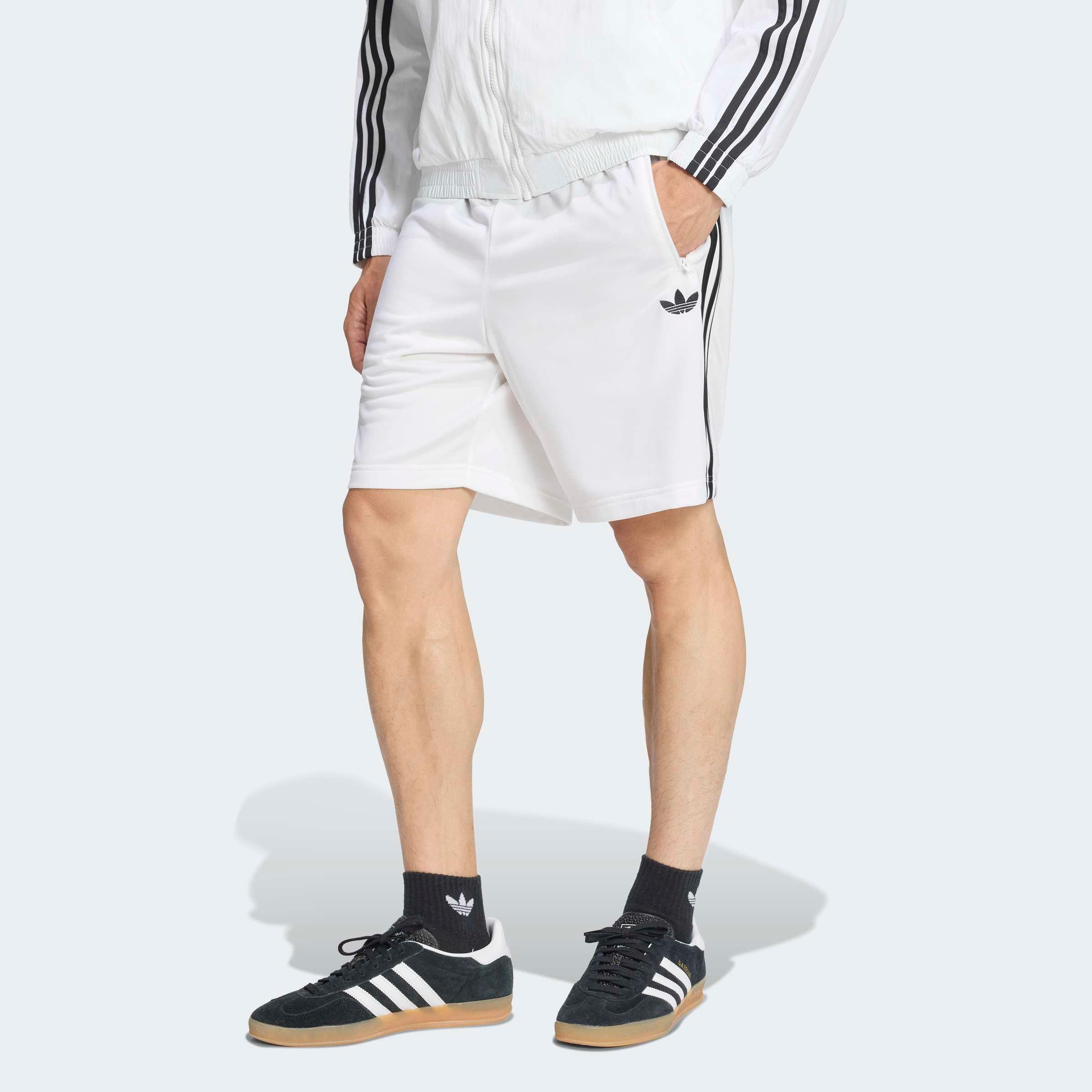 Shorts adidas originals "Firebird Sho", Herren, Gr. Xl, N-Gr, Weiß, Normal, Gr., Obermaterial: 100% Polyester, Hosen Shorts, FüR Erwachsene, Mit Kordelverschluss, Normal-Weite Bermudas