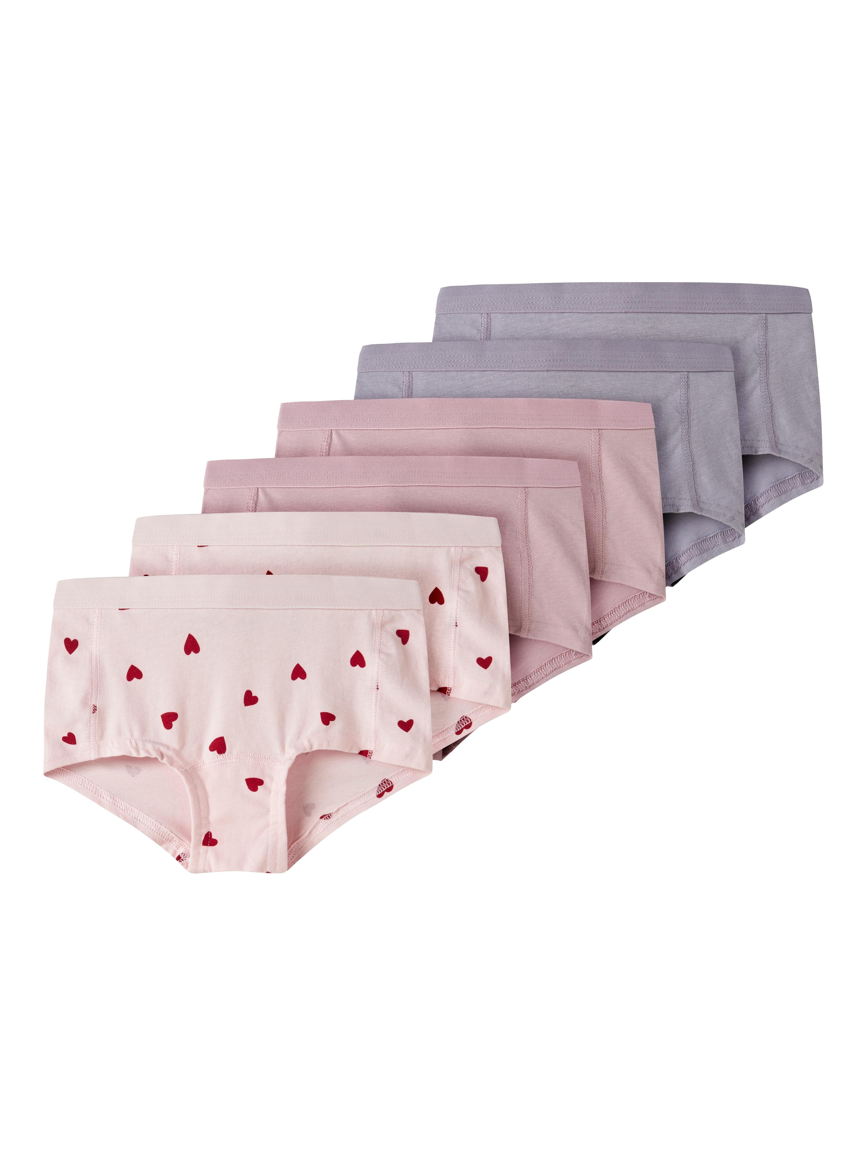 Hipster Name It "Nkfhipster 6P Buttercream Floral Noos", MäDchen, Gr. 158/164, 6 Stk., Ballerina, Jersey, Obermaterial: 95% Baumwolle, 5% Elasthan, Bedruckt, Unifarben, Eng, Unterhosen