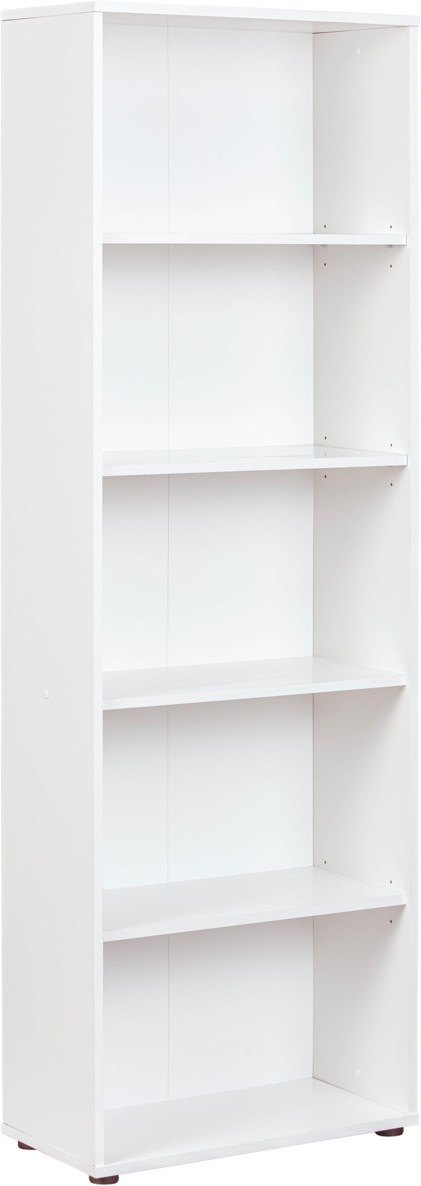BüCherregal Inter Link "Arco, Regal, Standregal FüR Wohnzimmer & BüRo, Platzsparend & Stabil", Weiß, B:60Cm H:180Cm T:30Cm, Holzwerkstoff, Regale, BüCherregal, Stauraumregal FüR BüCher & Deko, Modern, Bxtxh: 60 X 30 X 180 Cm