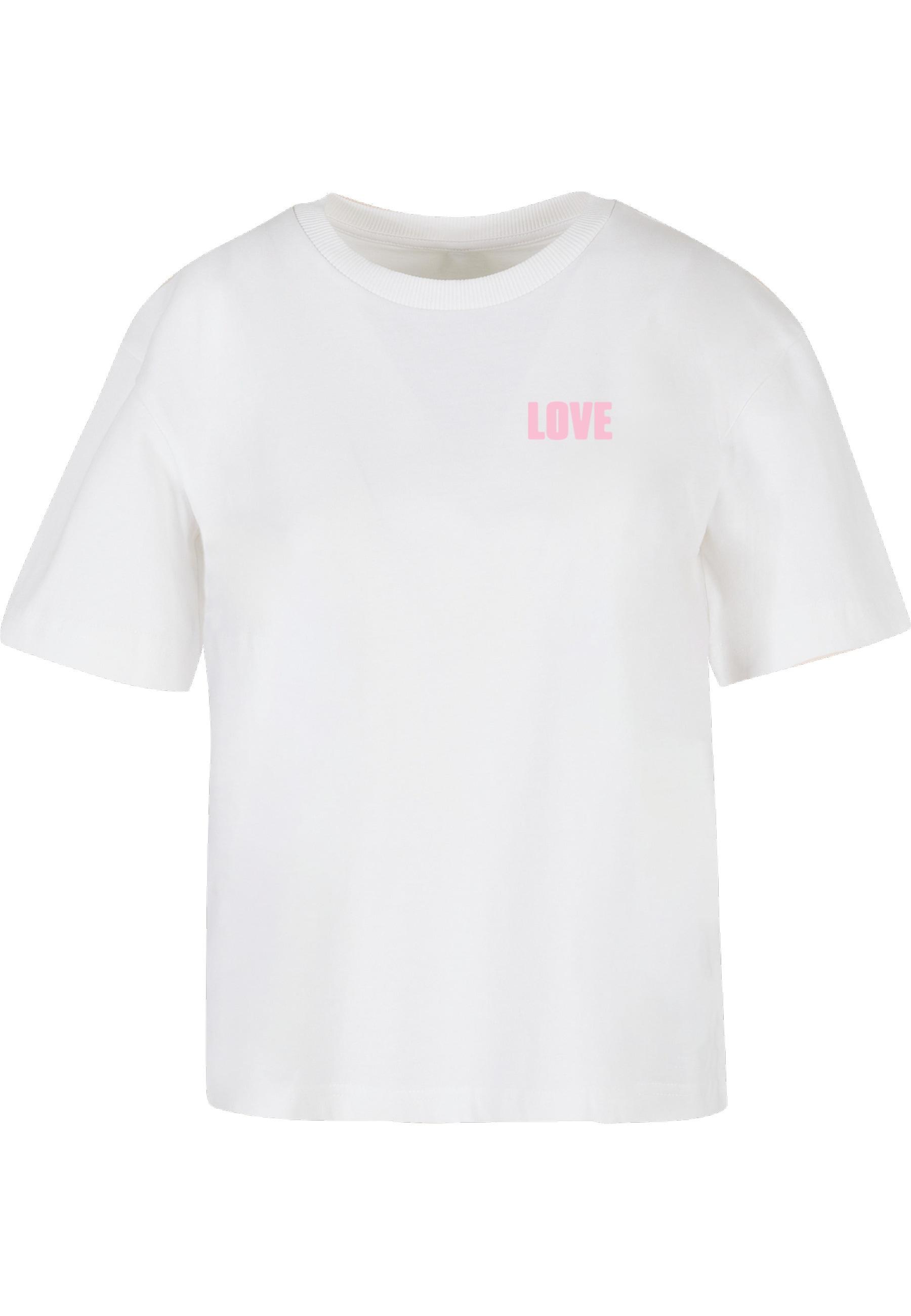 T-Shirt Miss Tee "Miss Tee All We Need Is Love Tee", Damen, Gr. 3XL, Weiß, 100% Baumwolle, Bedruckt, Oversize, Rundhals, Shirts T-Shirt