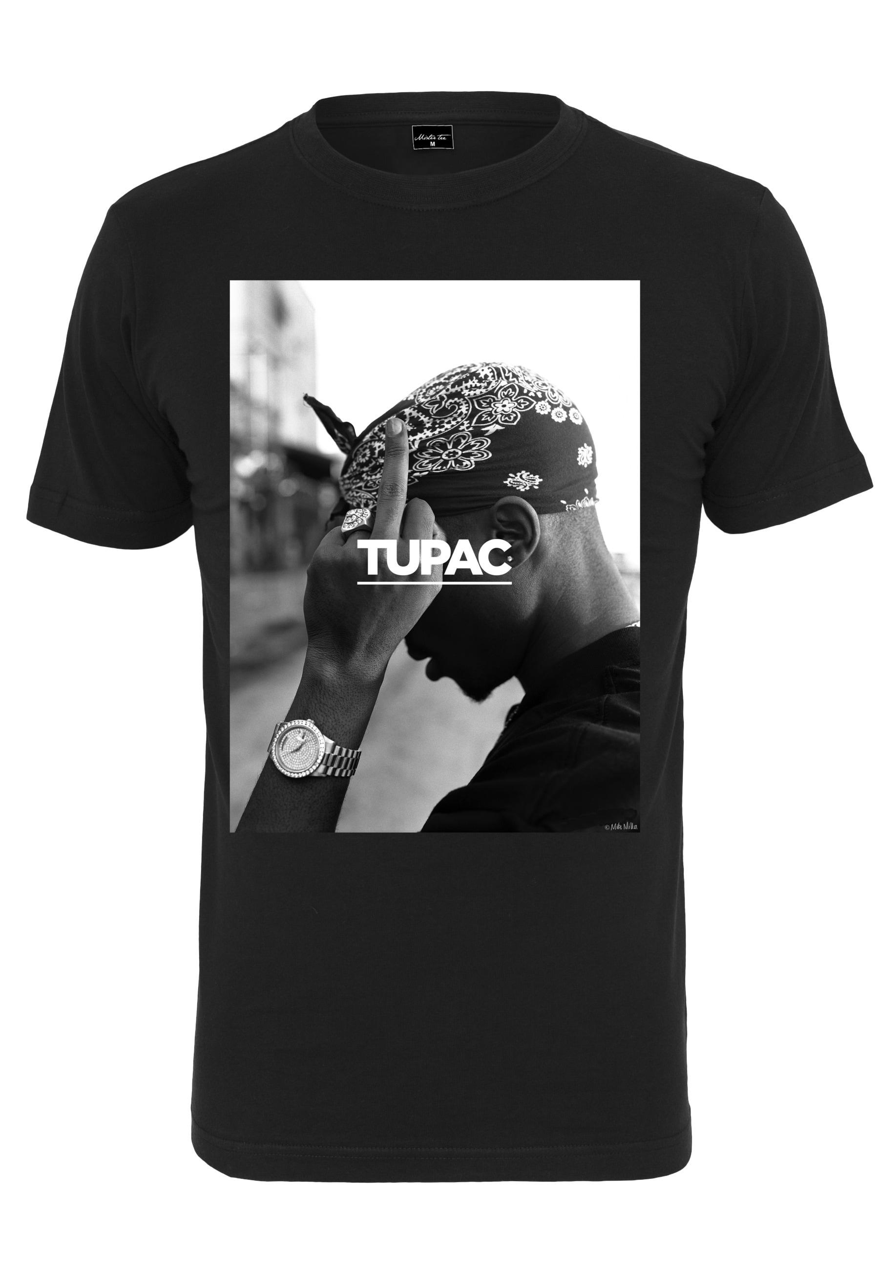 Kurzarmshirt Merchcode "Merchcode Herren 2Pac F*Ck The World Tee", Jungen, Gr. S, Schwarz, 100% Baumwolle, Bedruckt, Normal, Rundhals, Shirts