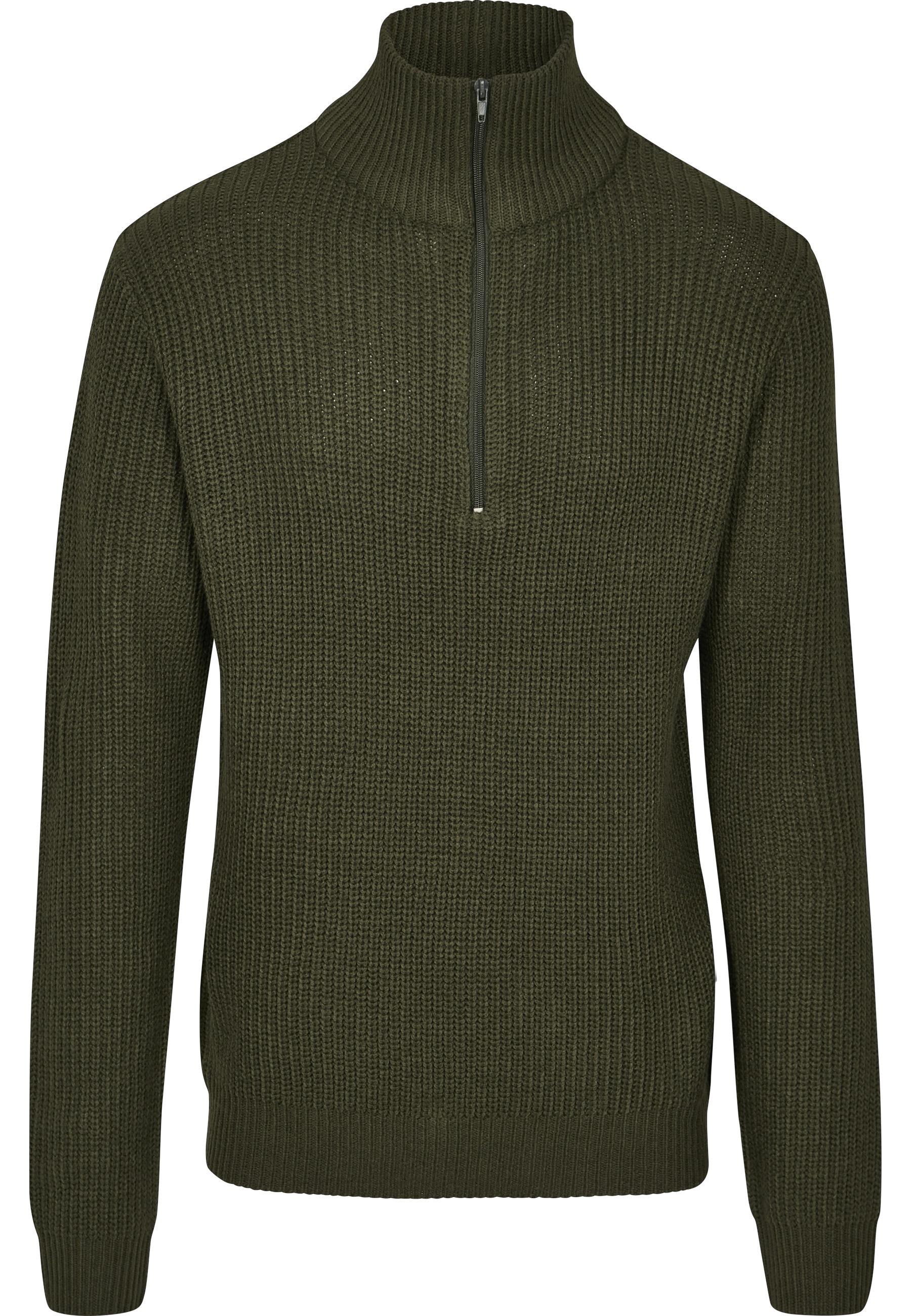 Rundhalspullover Brandit "Brandit Herren Marine Troyer", Herren, Gr. S, Olive, 100% Polyacryl, Unifarben, Normal, Amerikanischer Ausschnitt, Pullover Rundhalspullover