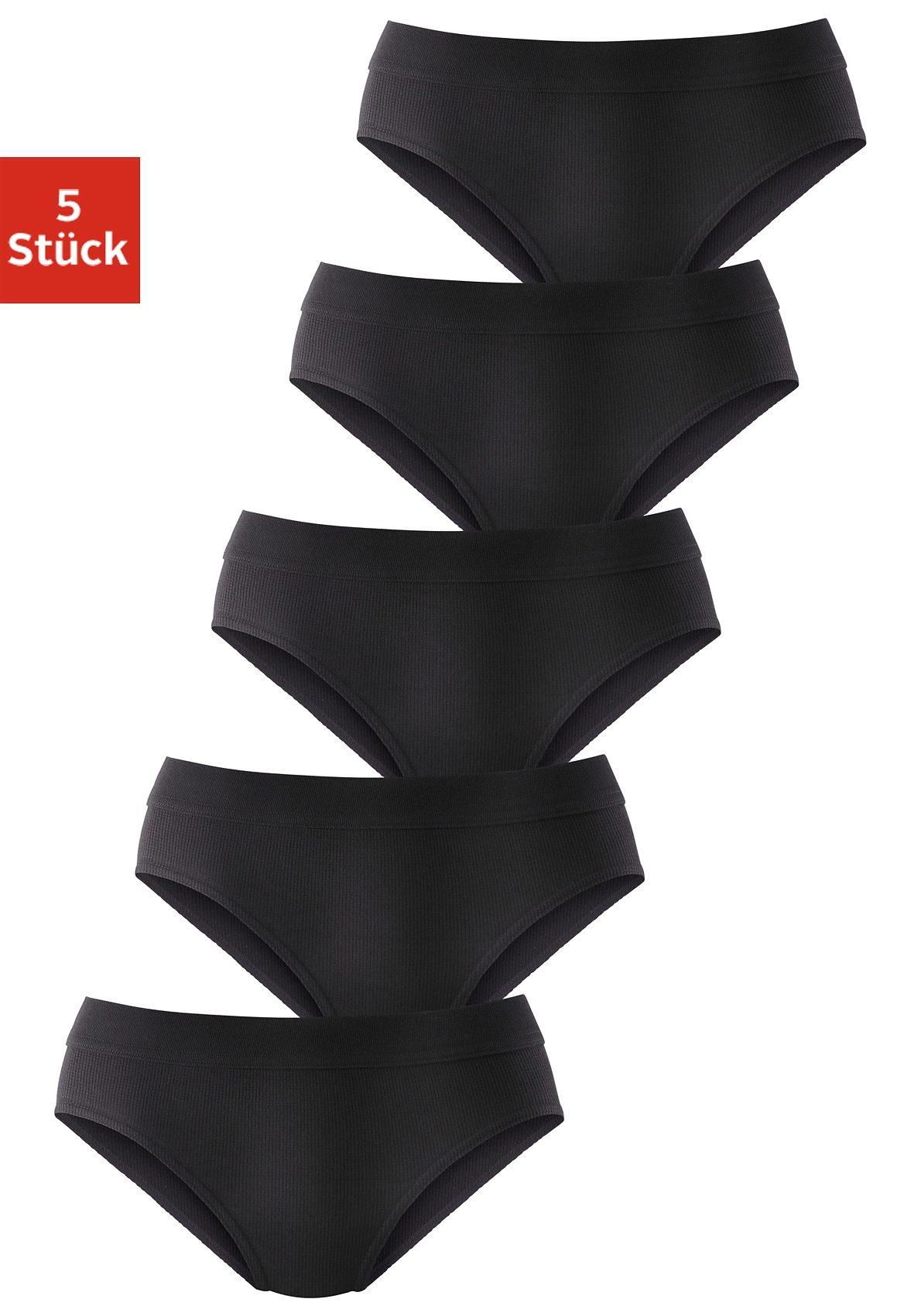 HüFtslip Petite Fleur, Damen, Gr. 46, Schwarz, Piqué, Obermaterial: 95% Baumwolle, 5% Elasthan, Unifarben, KöRpernah, Unterhosen, Aus Elastischer Baumwoll-QualitäT