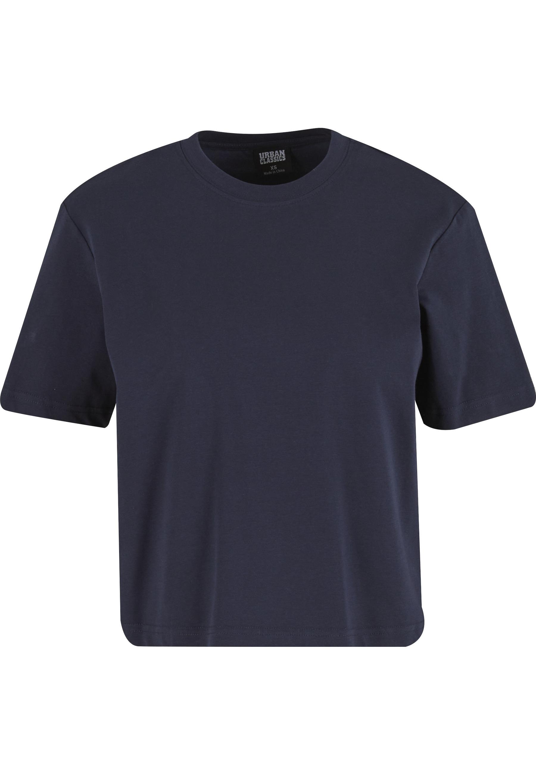 T-Shirt Urban Classics "Urban Classics Ladies Sorona Loose Fit Tee", Damen, Gr. Xl, Navy, 70% Baumwolle, 30% Polyester (Sorona), Unifarben, Oversize, Rundhals, Shirts T-Shirt