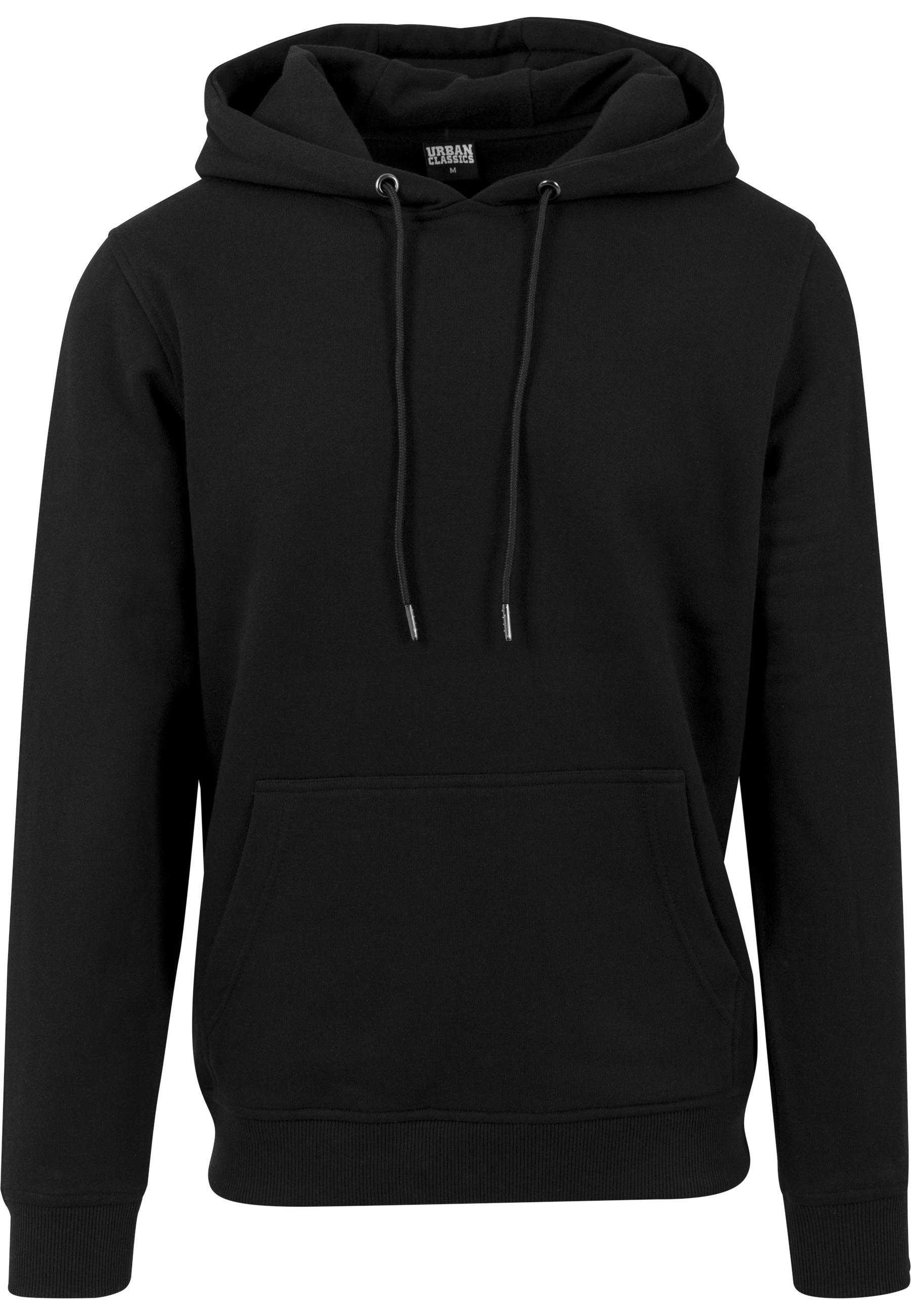 Rundhalspullover Urban Classics "Urban Classics Herren Basic Sweat Hoody", Herren, Gr. S, Schwarz, 63% Baumwolle, 37% Polyester, Unifarben, Normal, Ohne Ausschnitt, Pullover Rundhalspullover