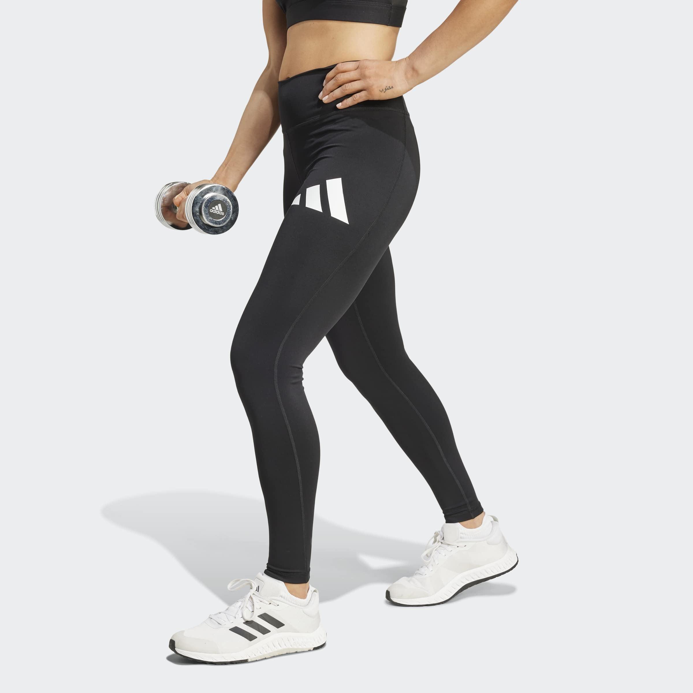 Trainingstights adidas Performance "We BL 1/1 L", Damen, Gr. Xxl, N-Gr, Schwarz (Schwarz, Normal, Gr.), Obermaterial: 91% Polyester, 9% Elasthan, Hosen