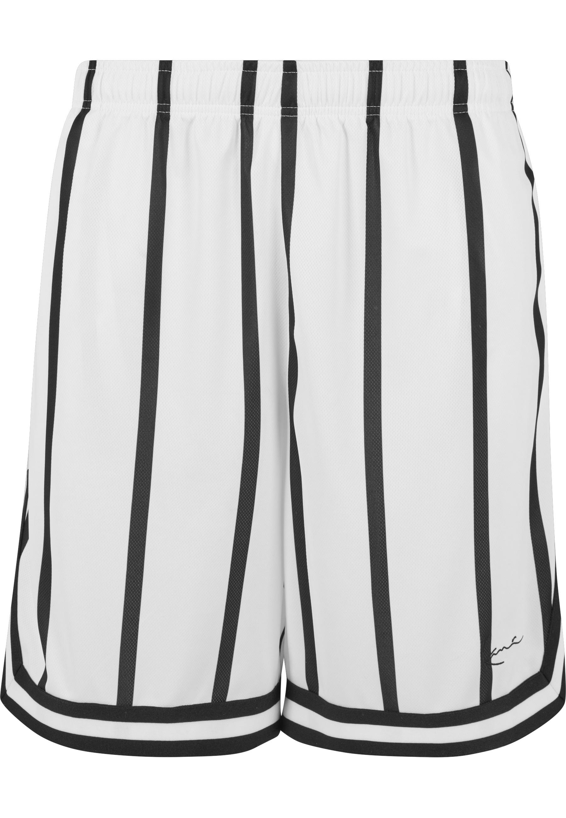 Shorts Karl Kani "Karl Kani Herren", Herren, Gr. S, Us-GrößEn, Weiß, Schwarz, 100% Polyester, Gestreift, Relaxed Fit, Hosen Shorts