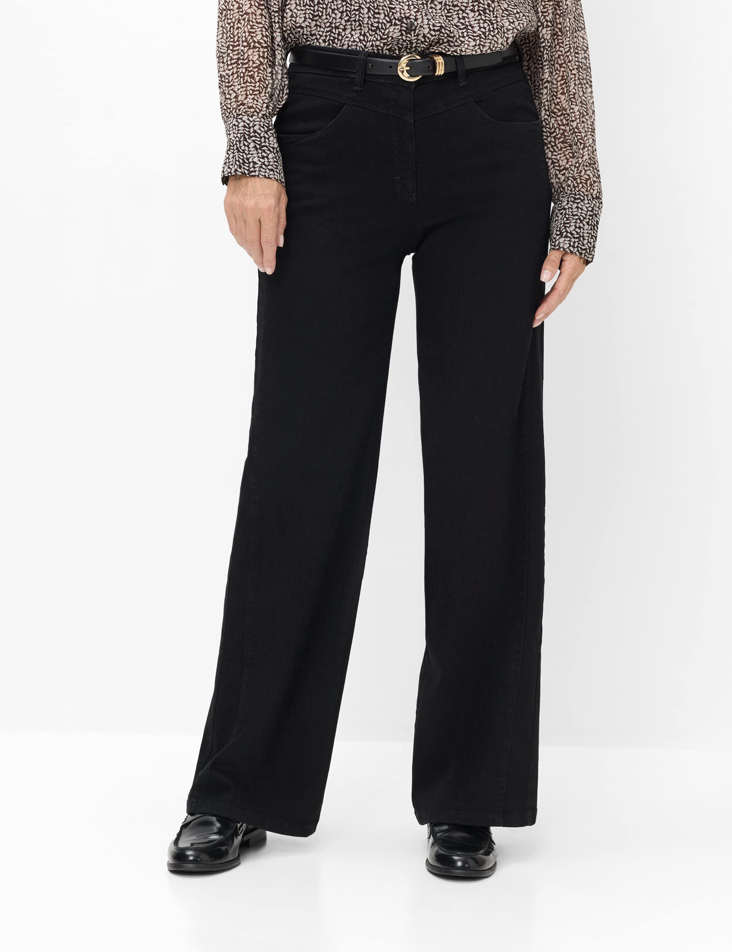 Raphaela by Brax Damen Five-Pocket-Hose Style LAURA FLARED BLACK, denim schwarz, Gr. 44K