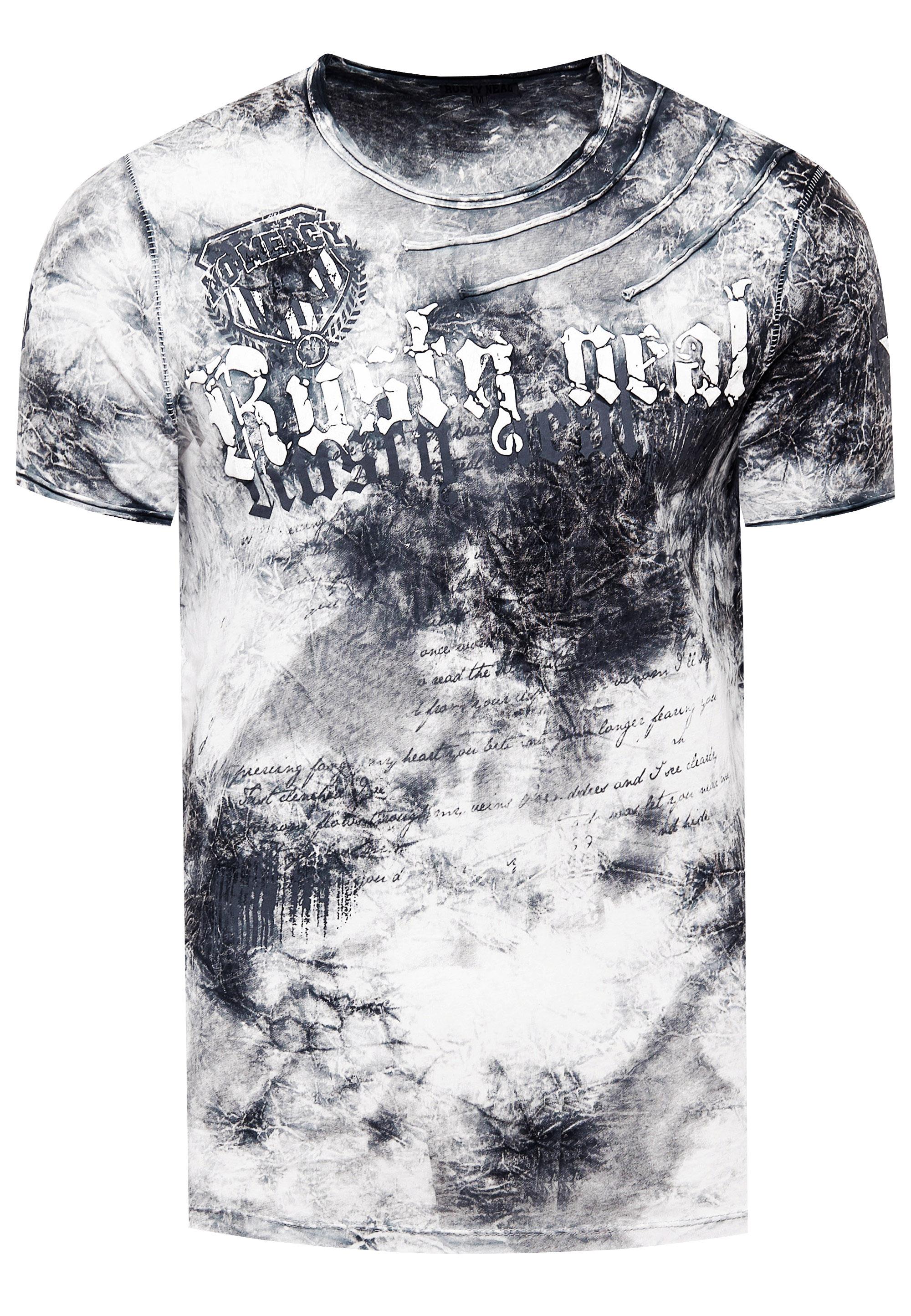 Color Tie Dye Batik T-Shirt Mit Logo-Print