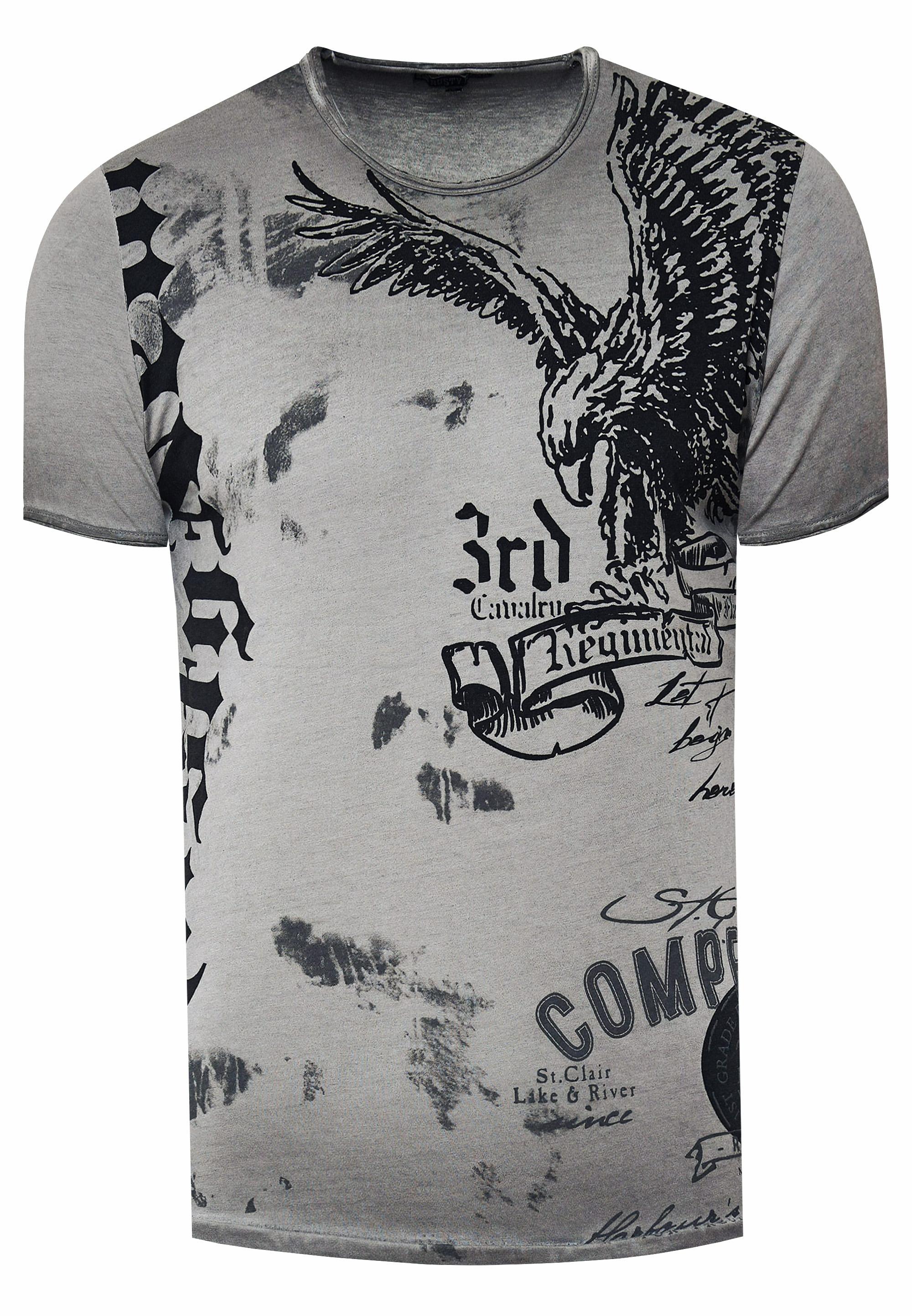 T-Shirt Verwaschen American Eagle Print