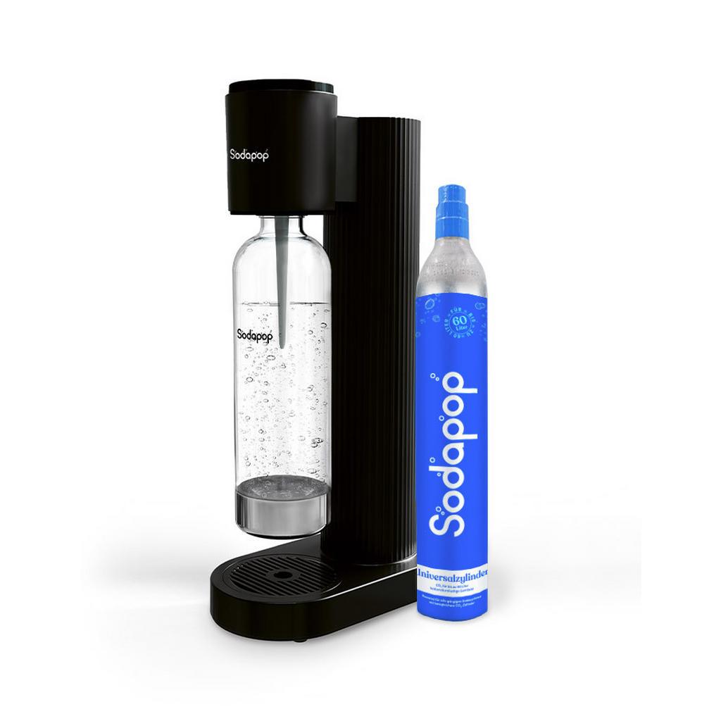 Sodapop Wassersprudler , Schwarz , Kunststoff , 12.8x44.90x23.10 cm , Lfgb, FSC MIX , Geschirr, Kannen & Karaffen, Wasserkaraffen & Krüge