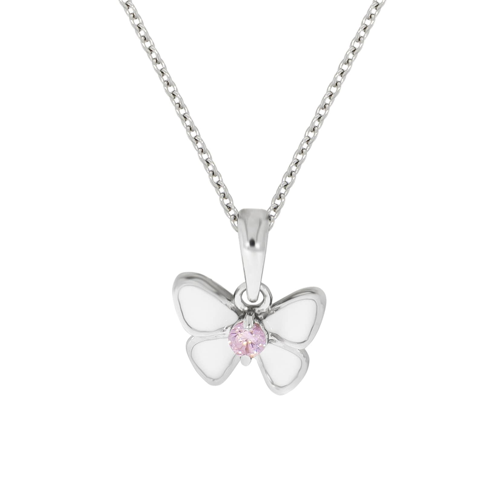 Zeeme for Kids Halskette 925 Sterling Silber Schmetterling-Motiv