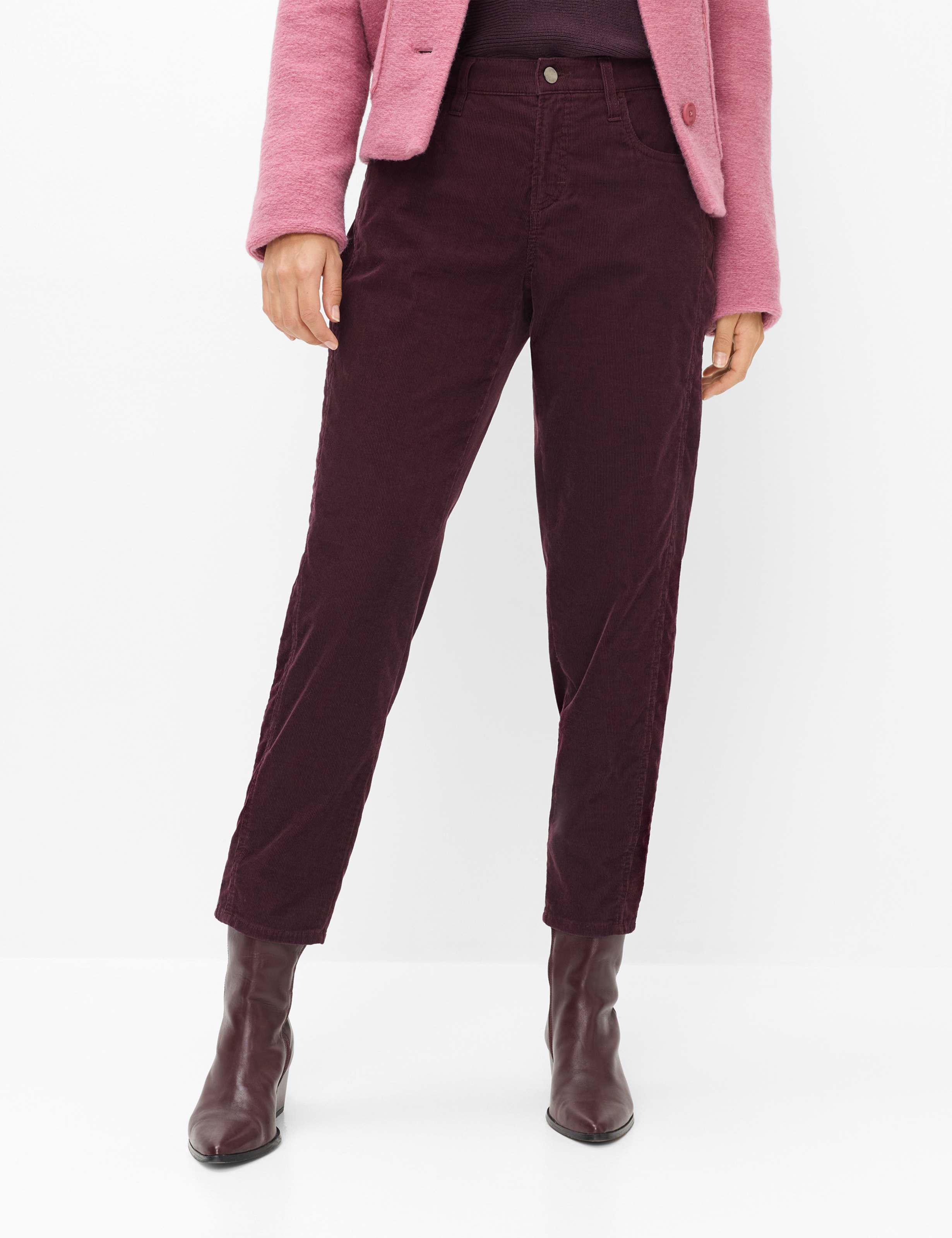 Brax Damen Cordhose Style MILEY S BLACKBERRY VIOLET, dunkles lila, Gr. 40
