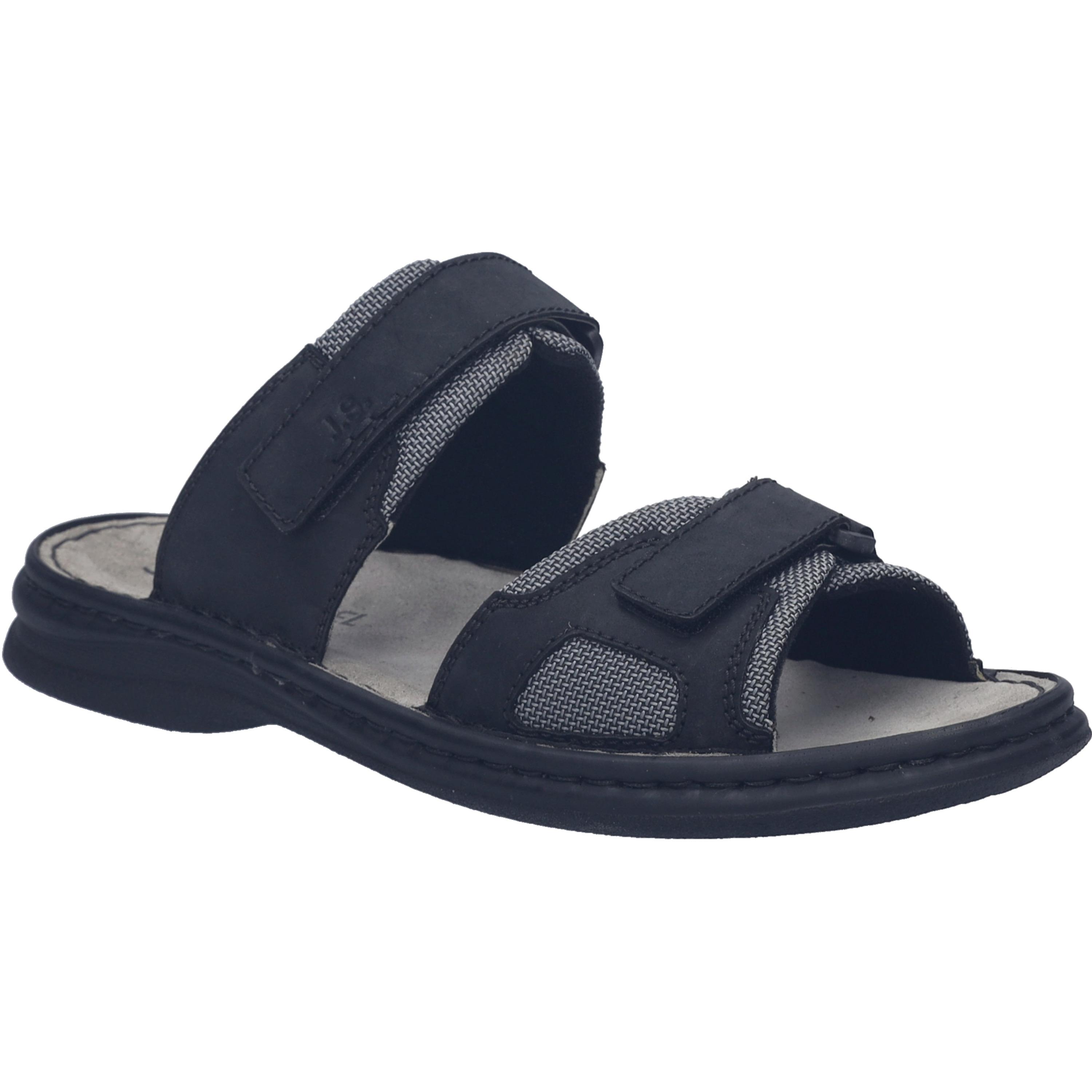 Josef Seibel Herren Sandale Max 75 In Schwarz-Kombi