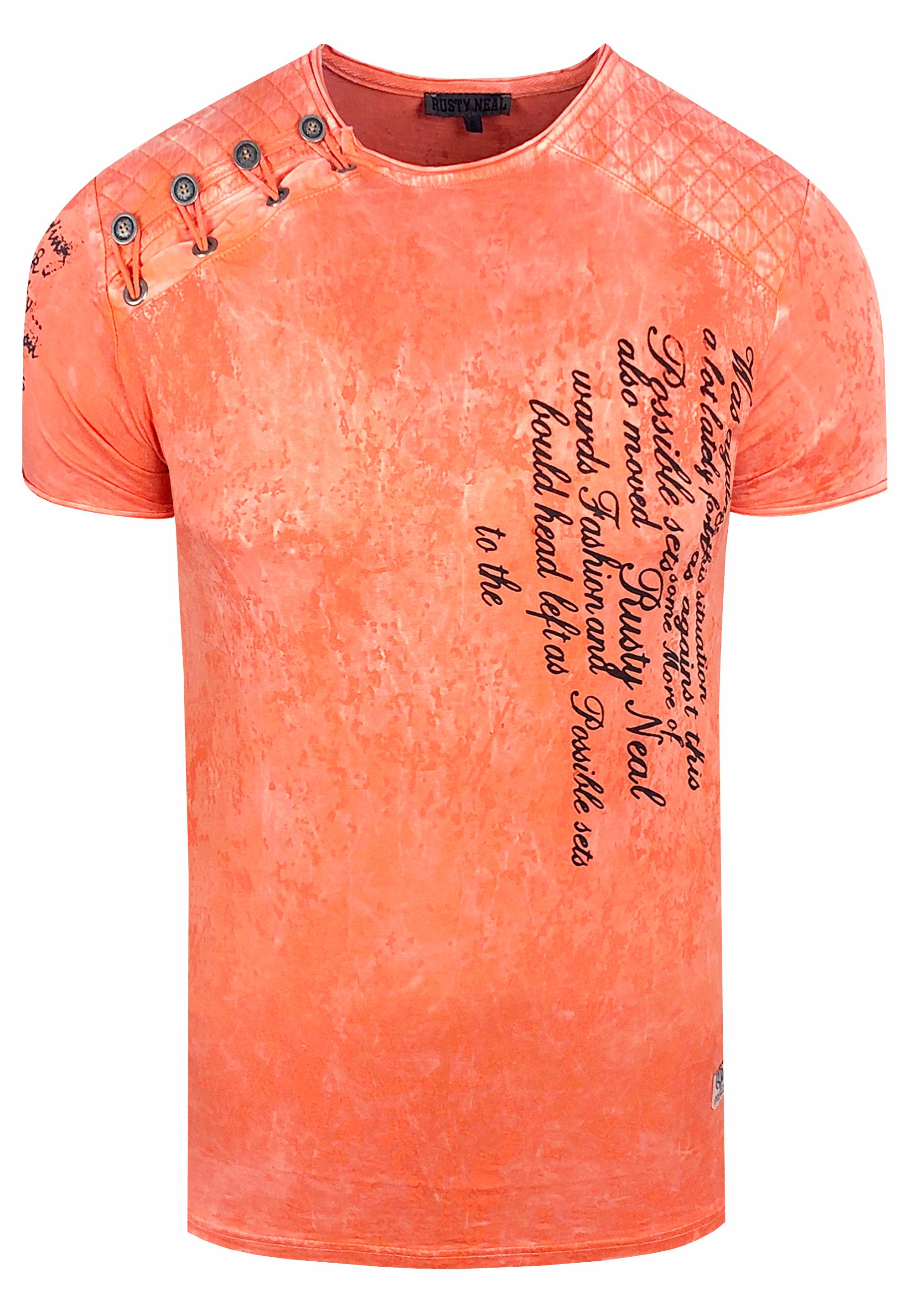 Acid Washed T-Shirt Mit Prints