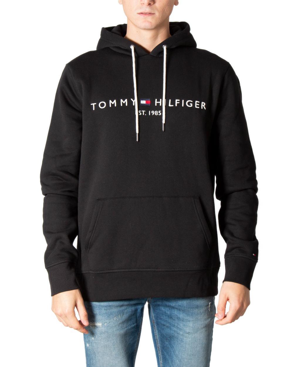 Tommy Hilfiger Logo Hoodie Schwarz