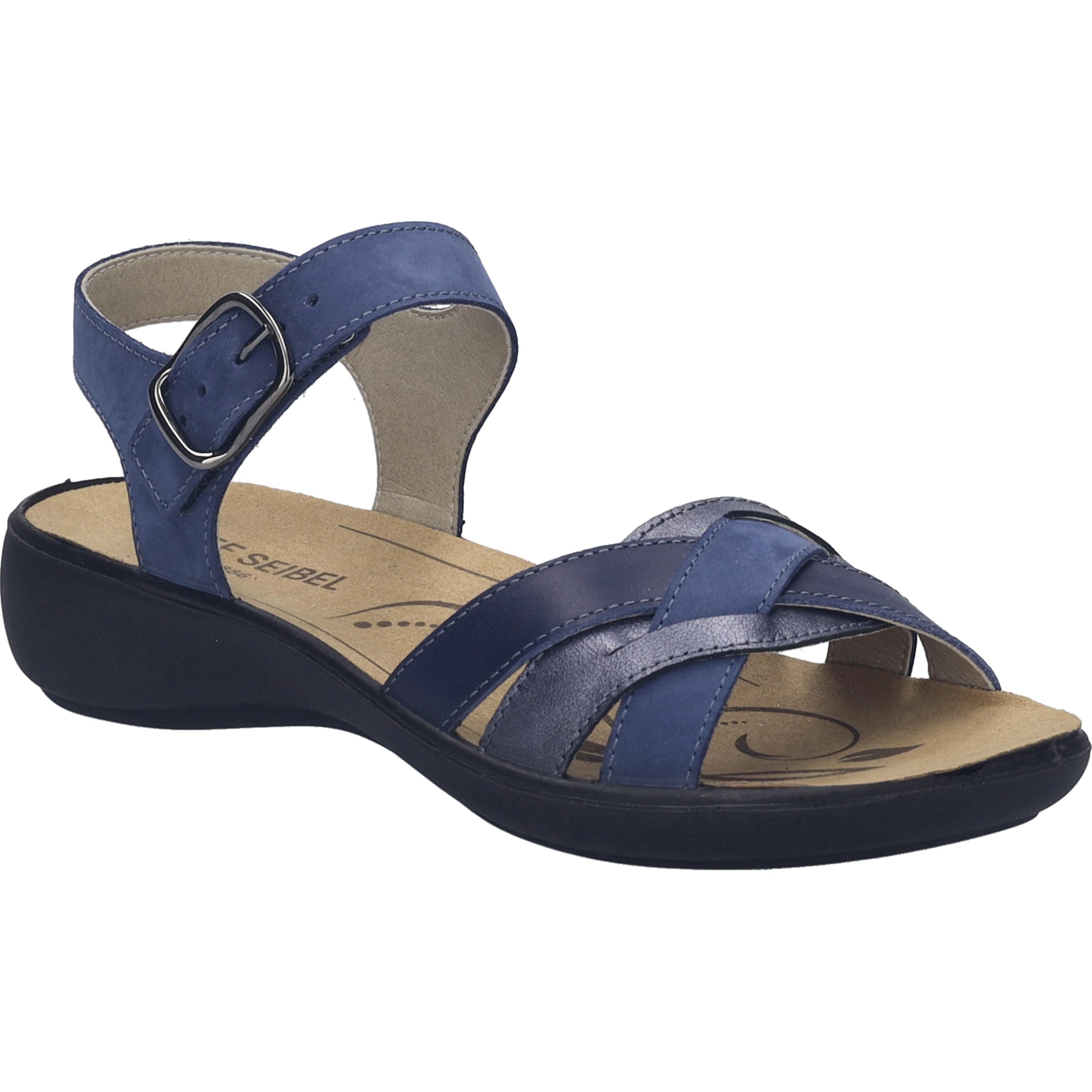 Josef Seibel Damen Sandale Ibiza 16 In Dunkelblau-Kombi