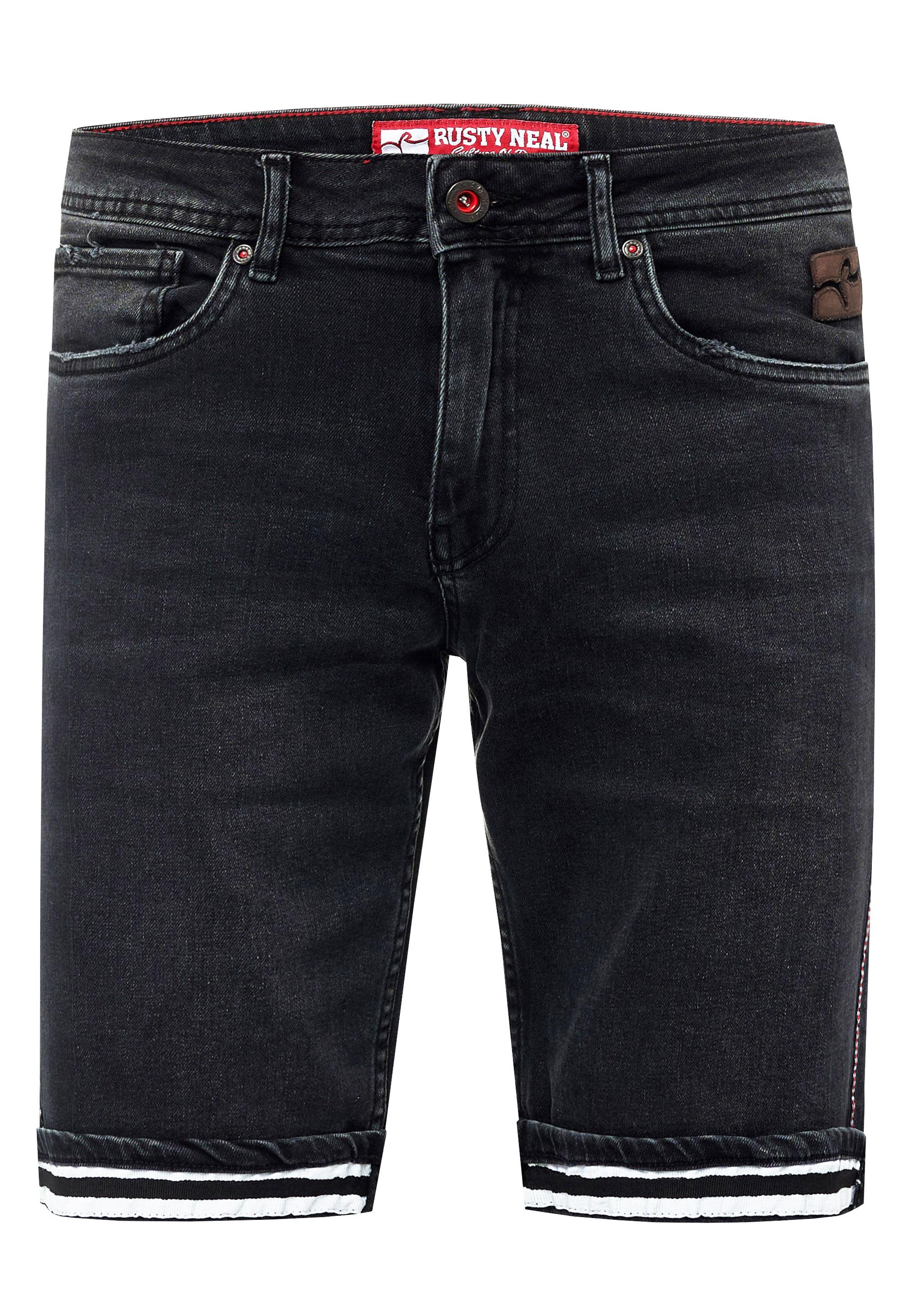 Black Used Jeans Shorts "Benson"