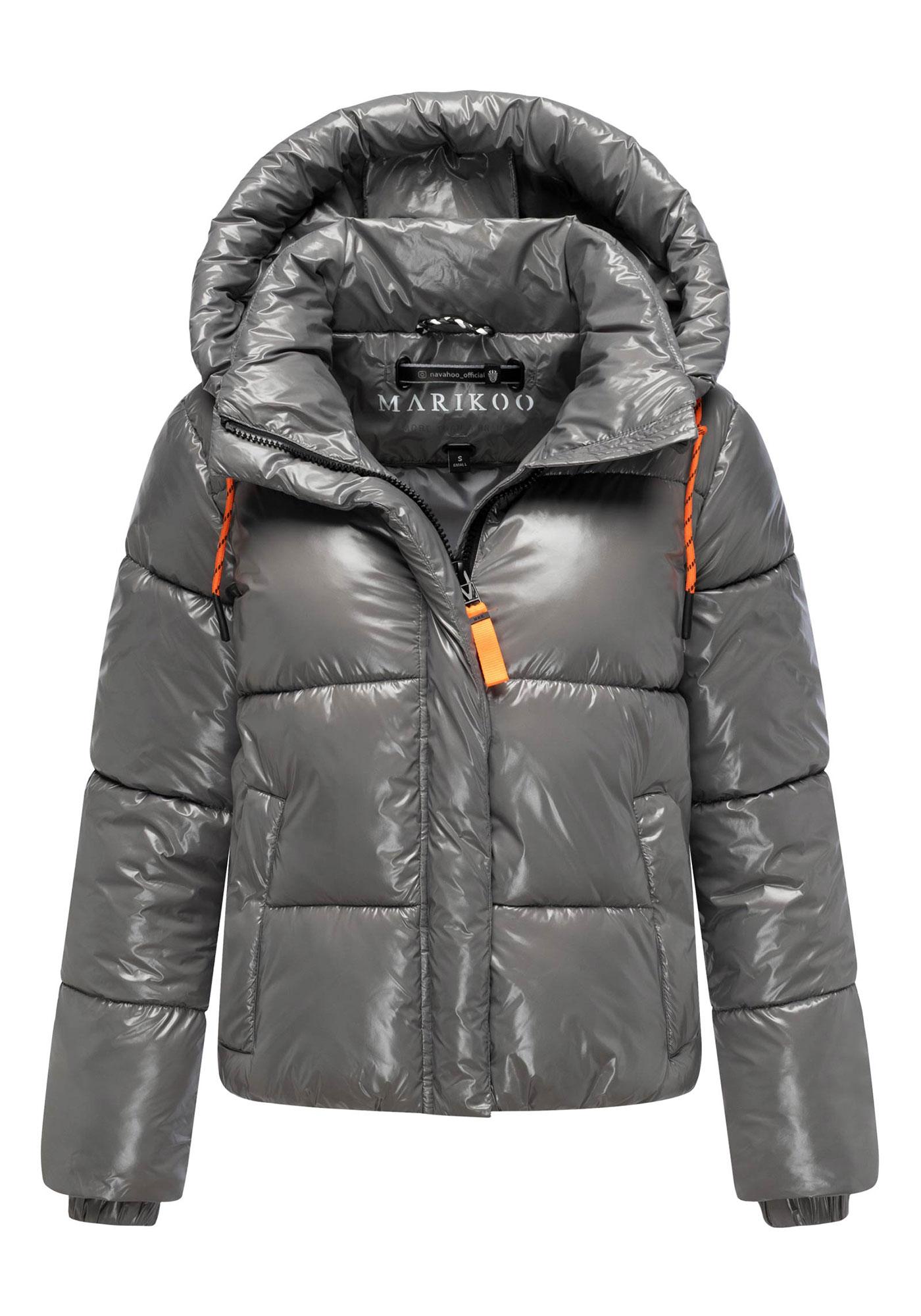 Marikoo Damen Winter Steppjacke Skyraa Mit Kapuze & GläNzendem Design