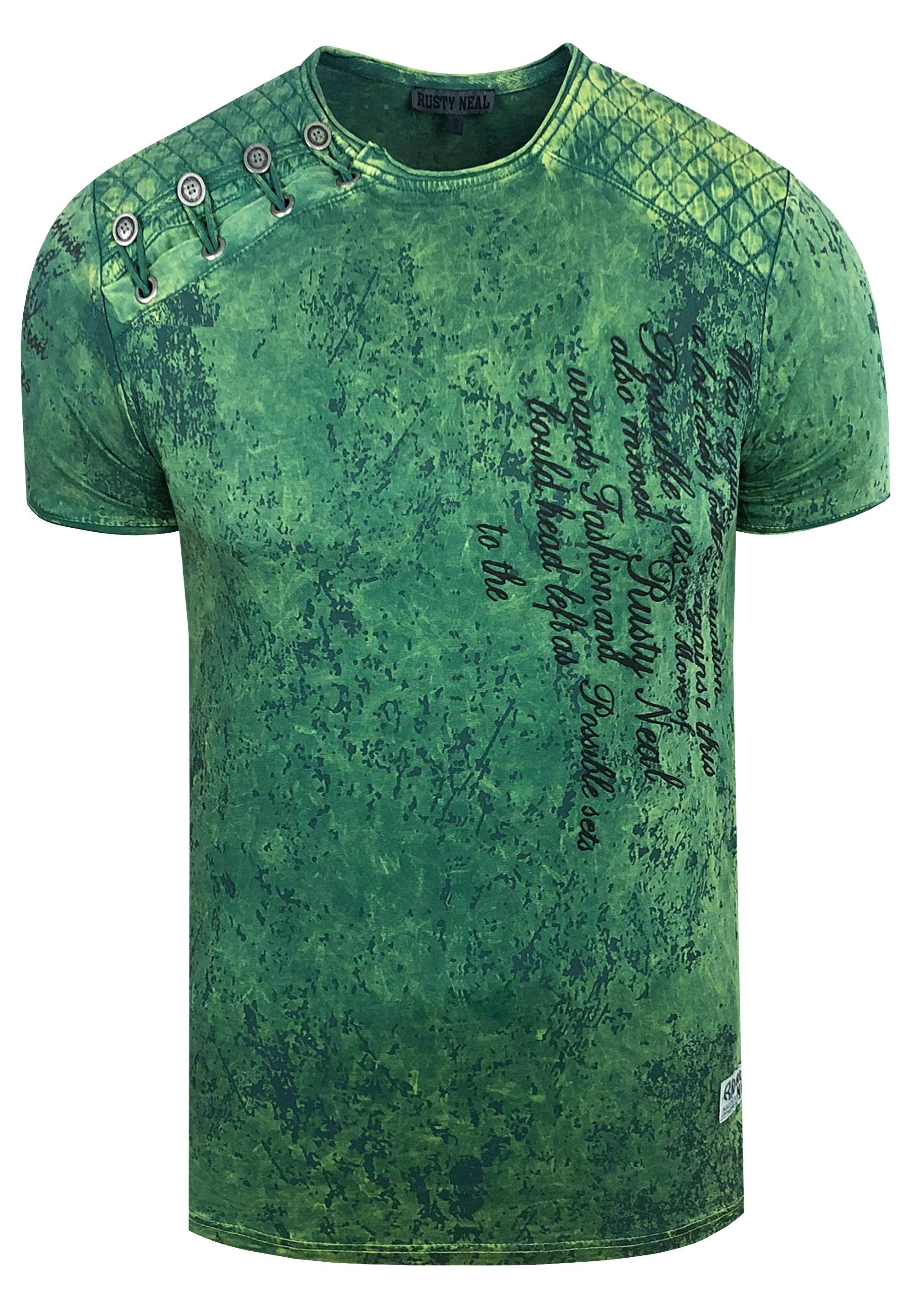 Acid Washed T-Shirt Mit Prints