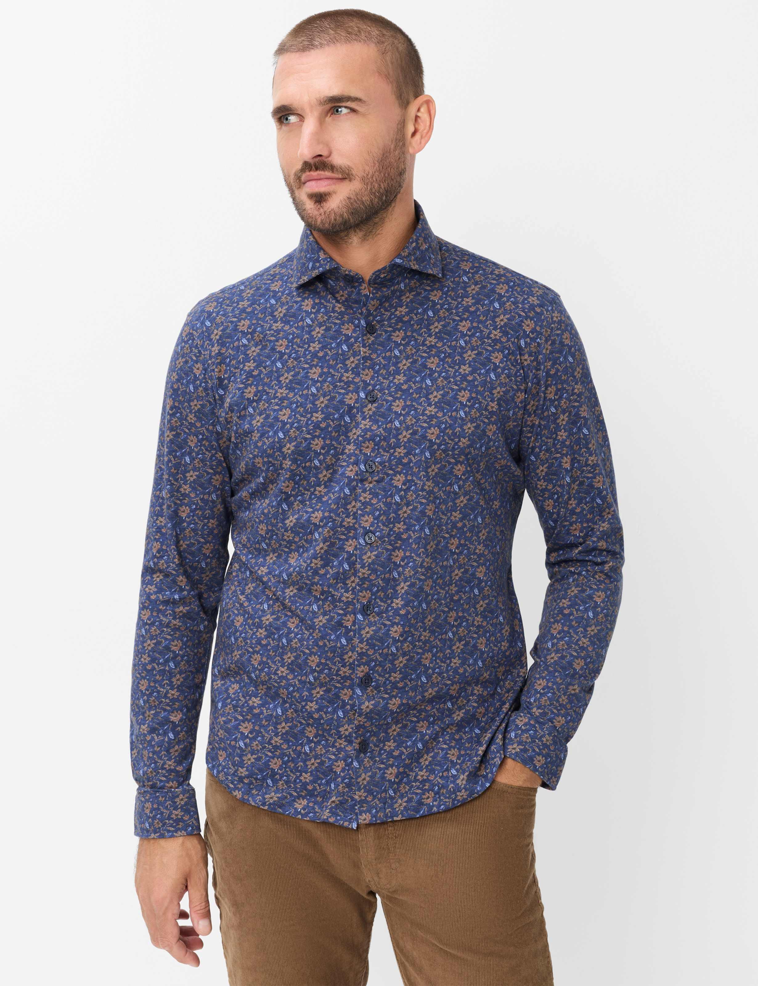 Brax Herren Langarmhemd Style HAROLD navy, dunkelblau, Gr. XXL