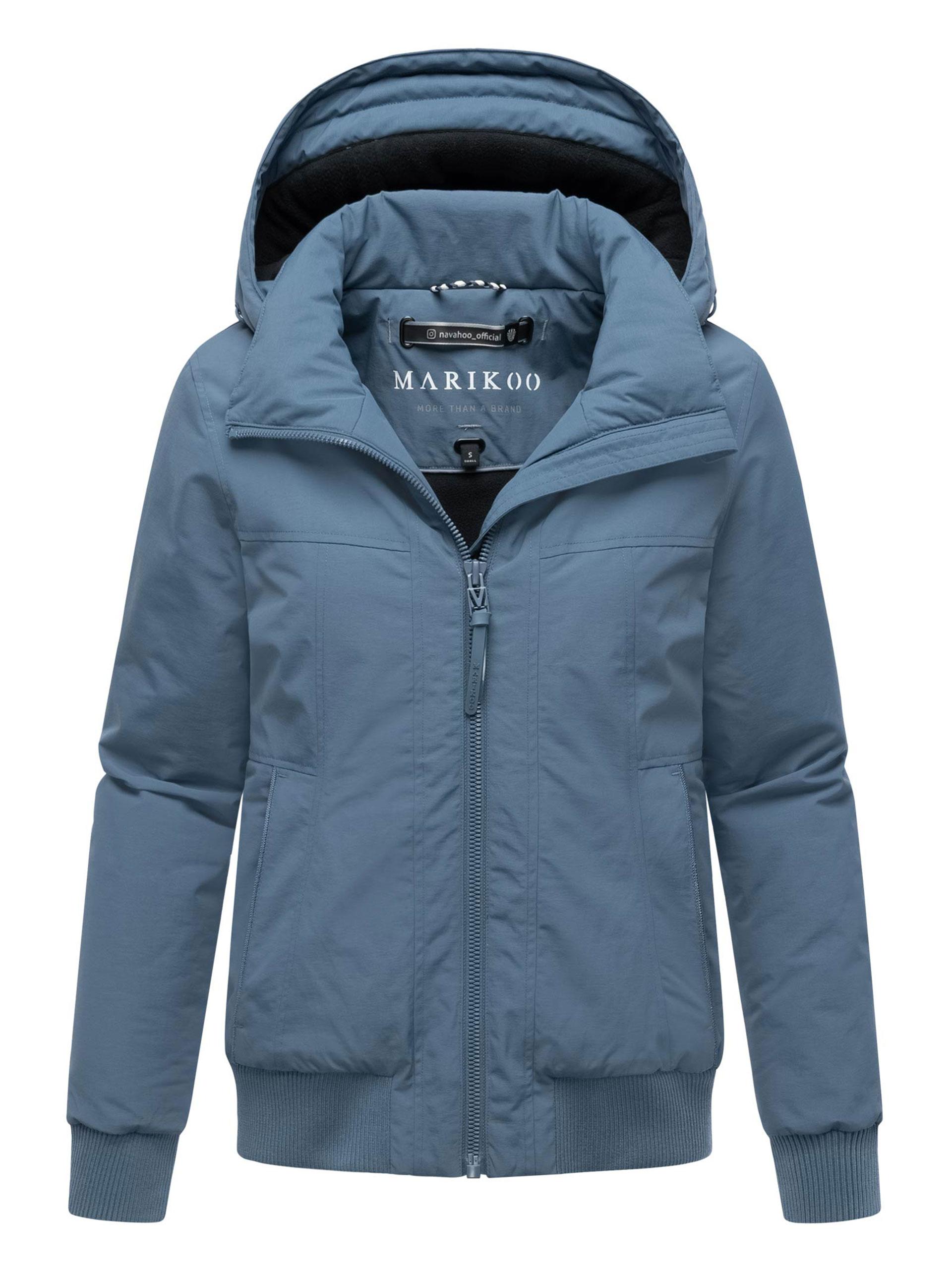Marikoo Damen Winterjacke Mooni 16 Im Sportlichen Bomber-Stil Mit Kapuze