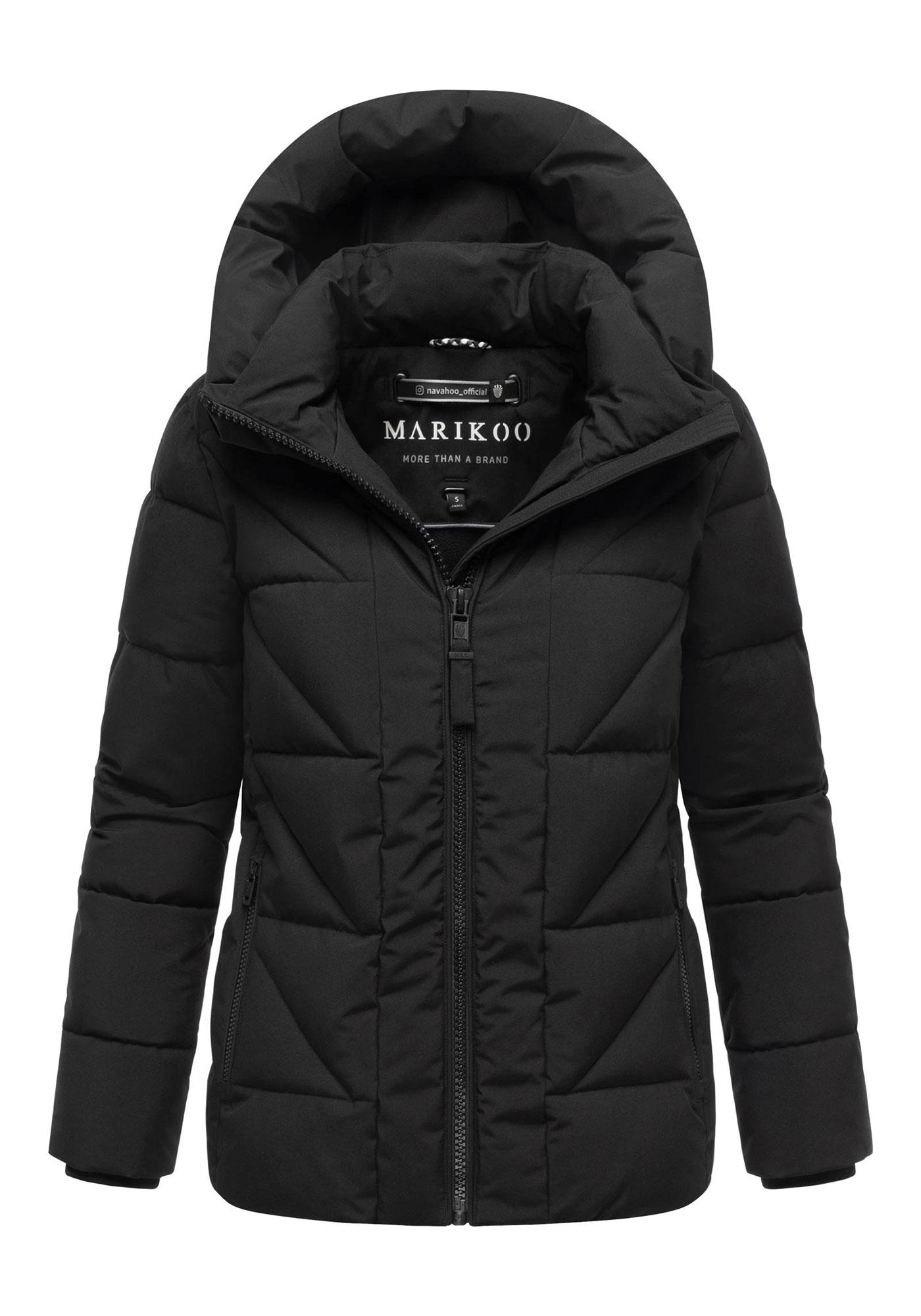 Marikoo Damen Winterjacke Kuschelnasee Mit Kapuze Und Fleecefutter