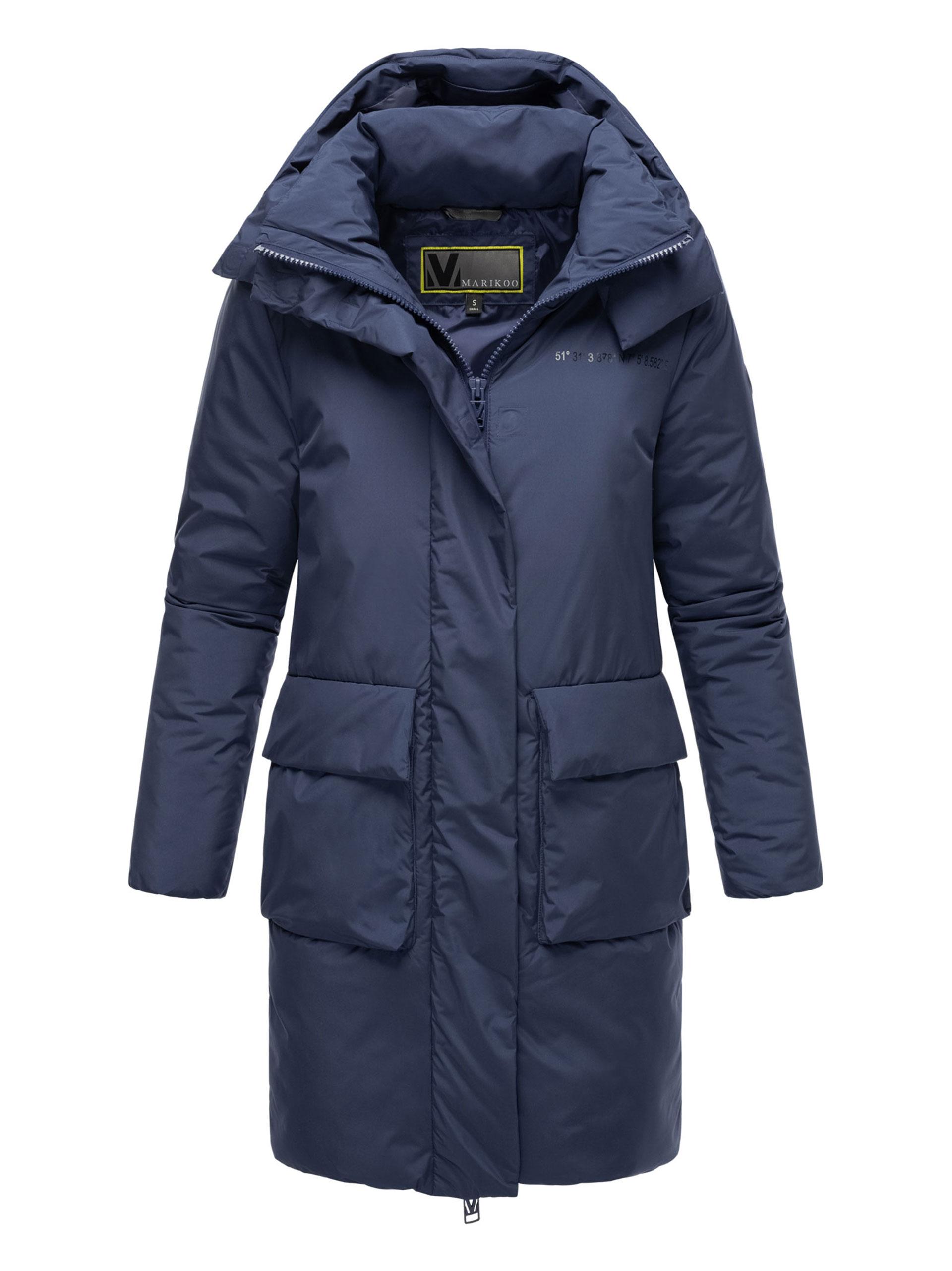 Marikoo Damen Winterjacke Mit Magnetverschluss & Kapuze – Nanami