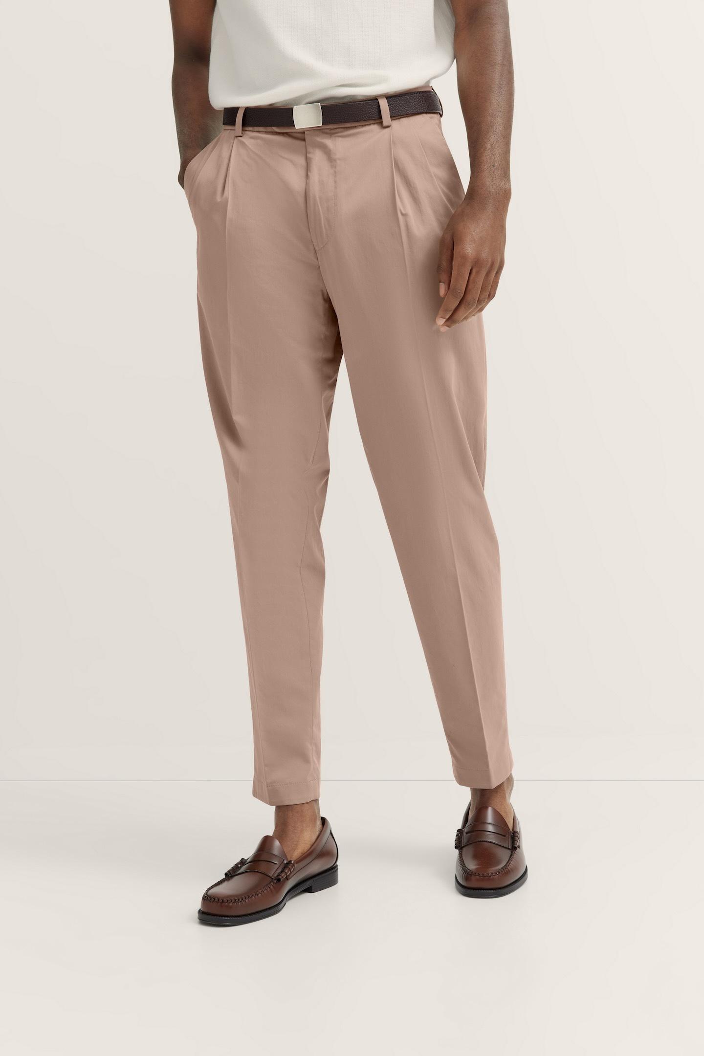 Bugatti Herren Bundfaltenhose Mit Satin-Stretch