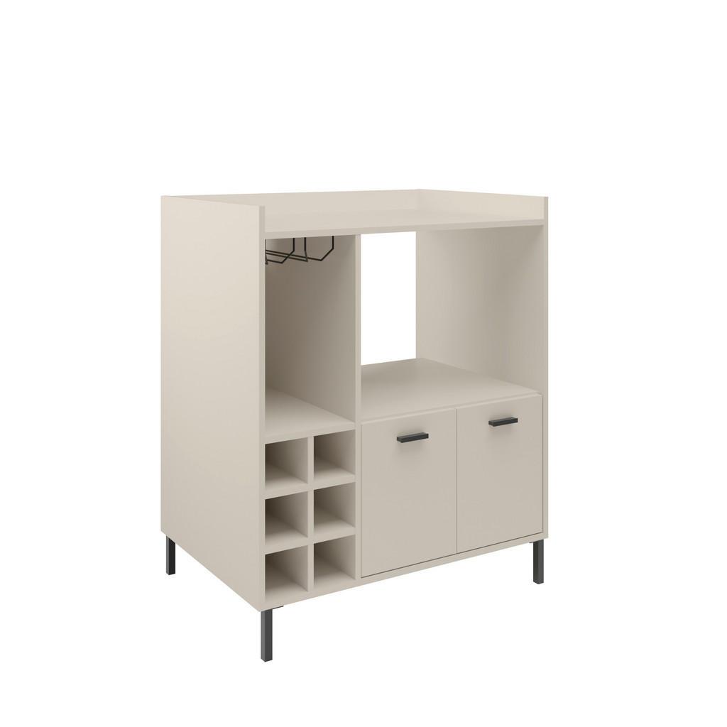 Mid.you Barschrank , Kaschmir , Metall , 2 Fächer , 90x105x58 cm , Esszimmer, Barmöbel, Barschränke &Theken